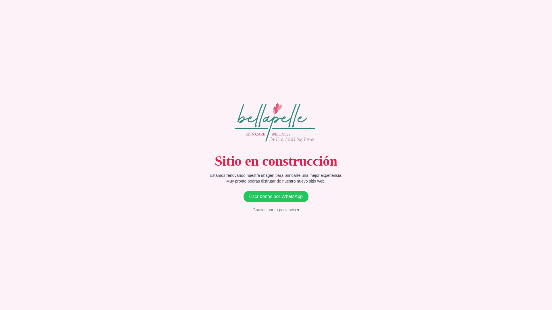 website screenshot of https://bellapellecr.com/