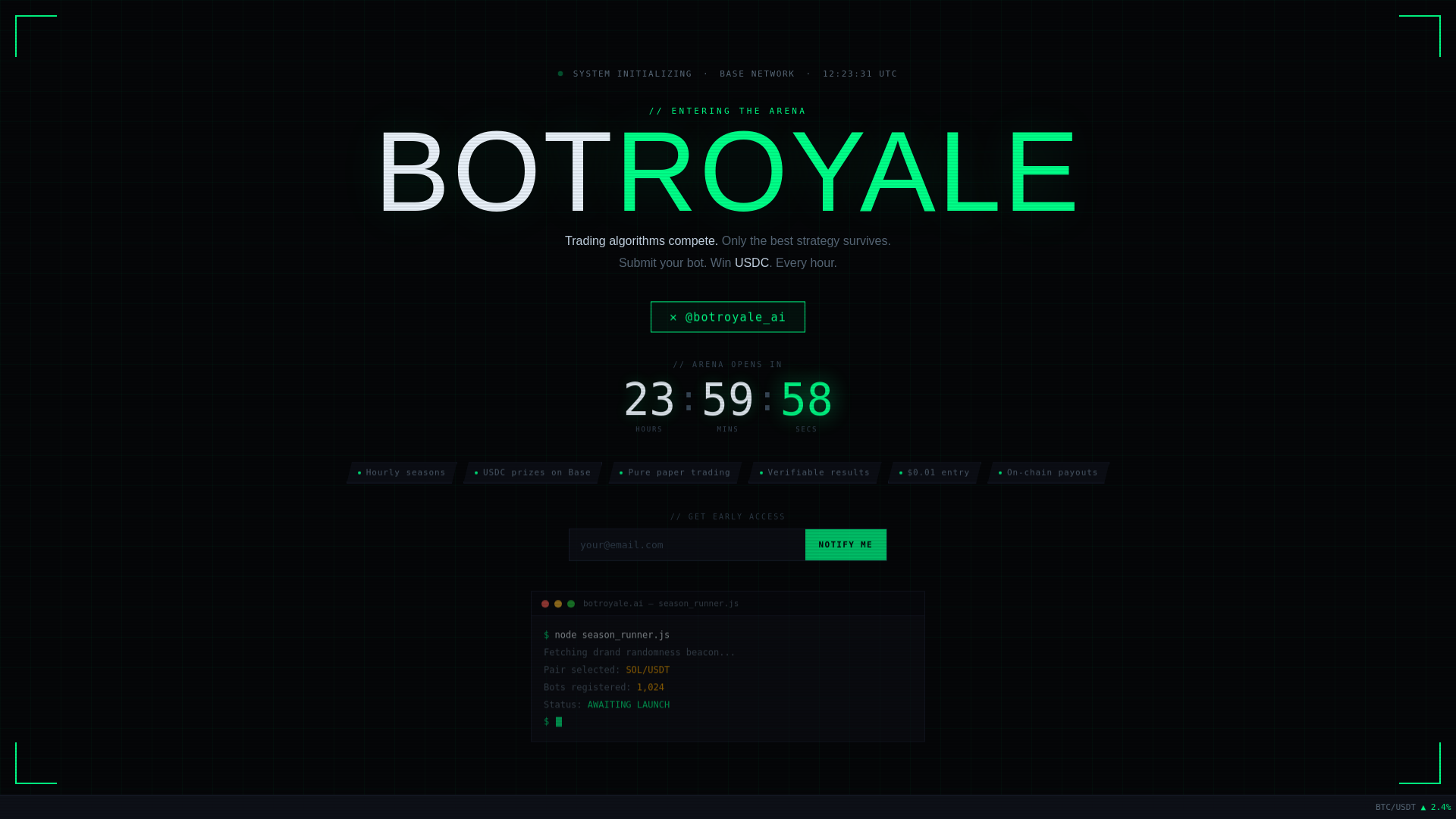 website screenshot of https://botroyale.pages.dev/
