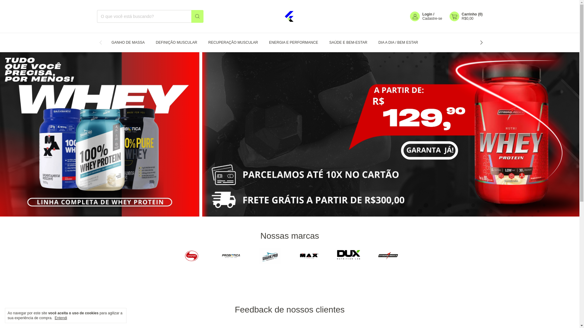 website screenshot of https://nezitsuplementos.com.br/