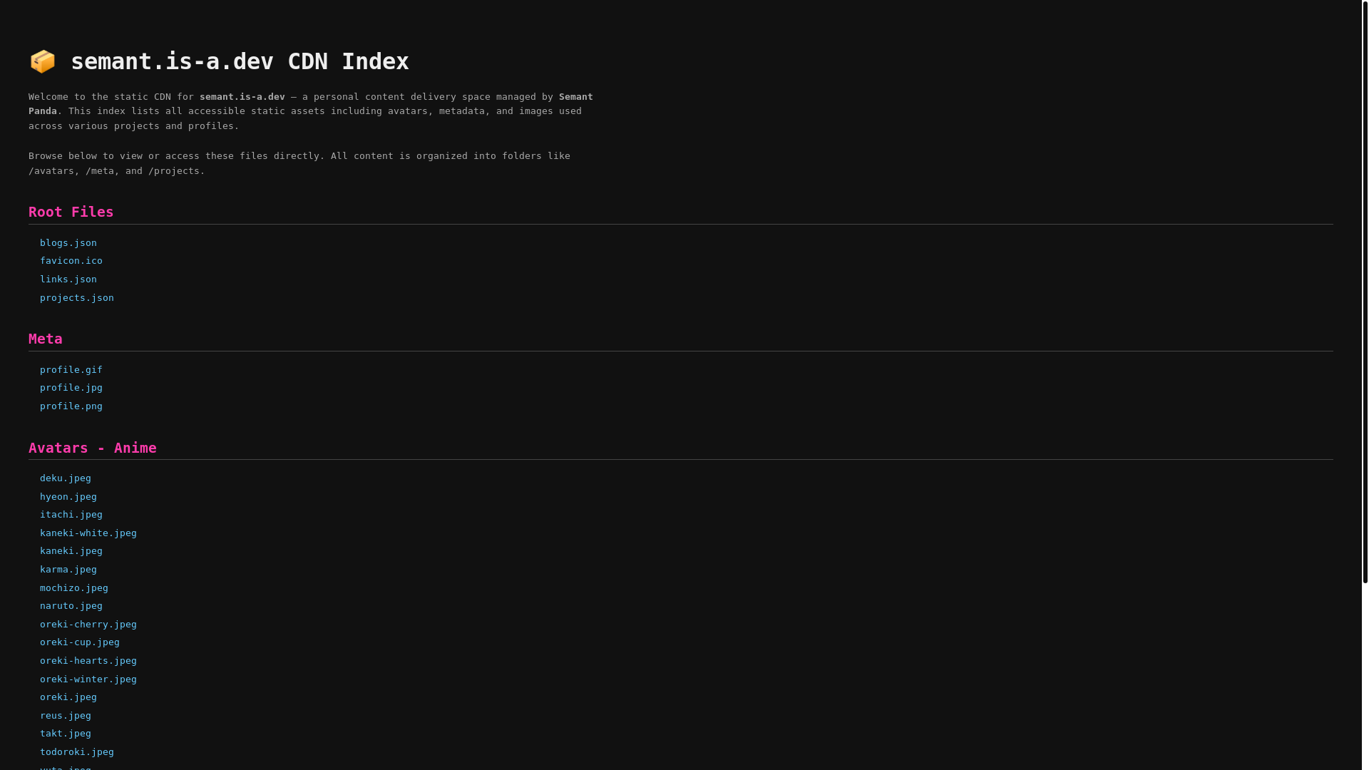 website screenshot of https://cdn-semant.pages.dev/
