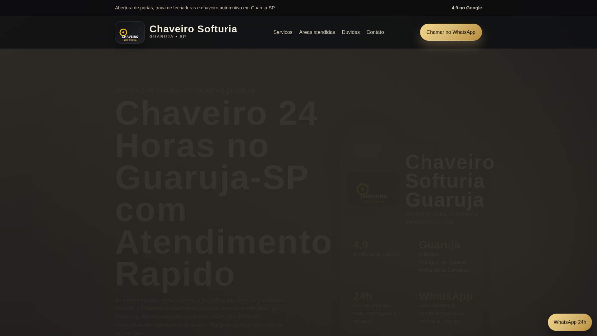 website screenshot of https://chaveiro-softuria-com.pages.dev/
