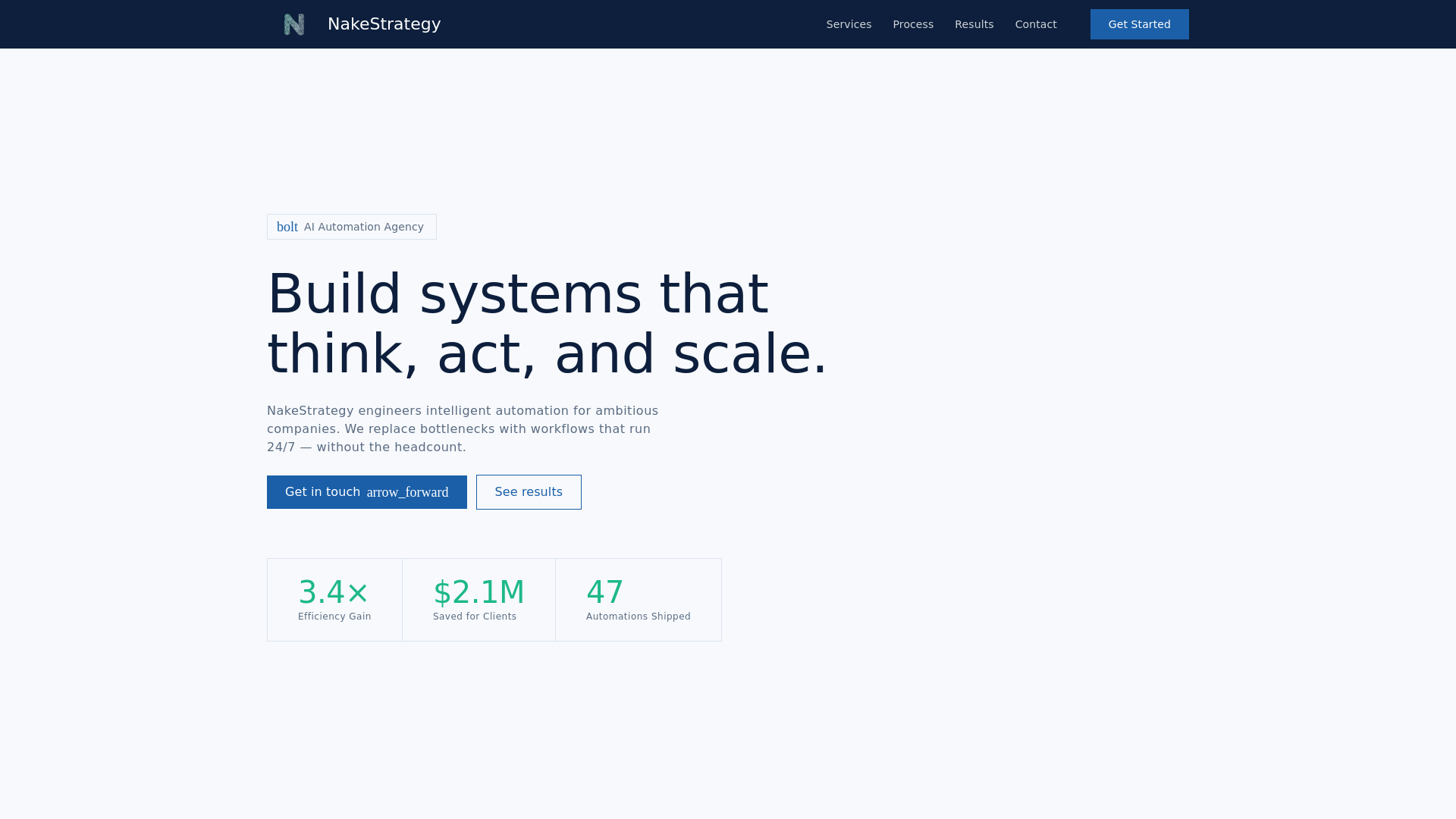 website screenshot of https://nakestrategy.com