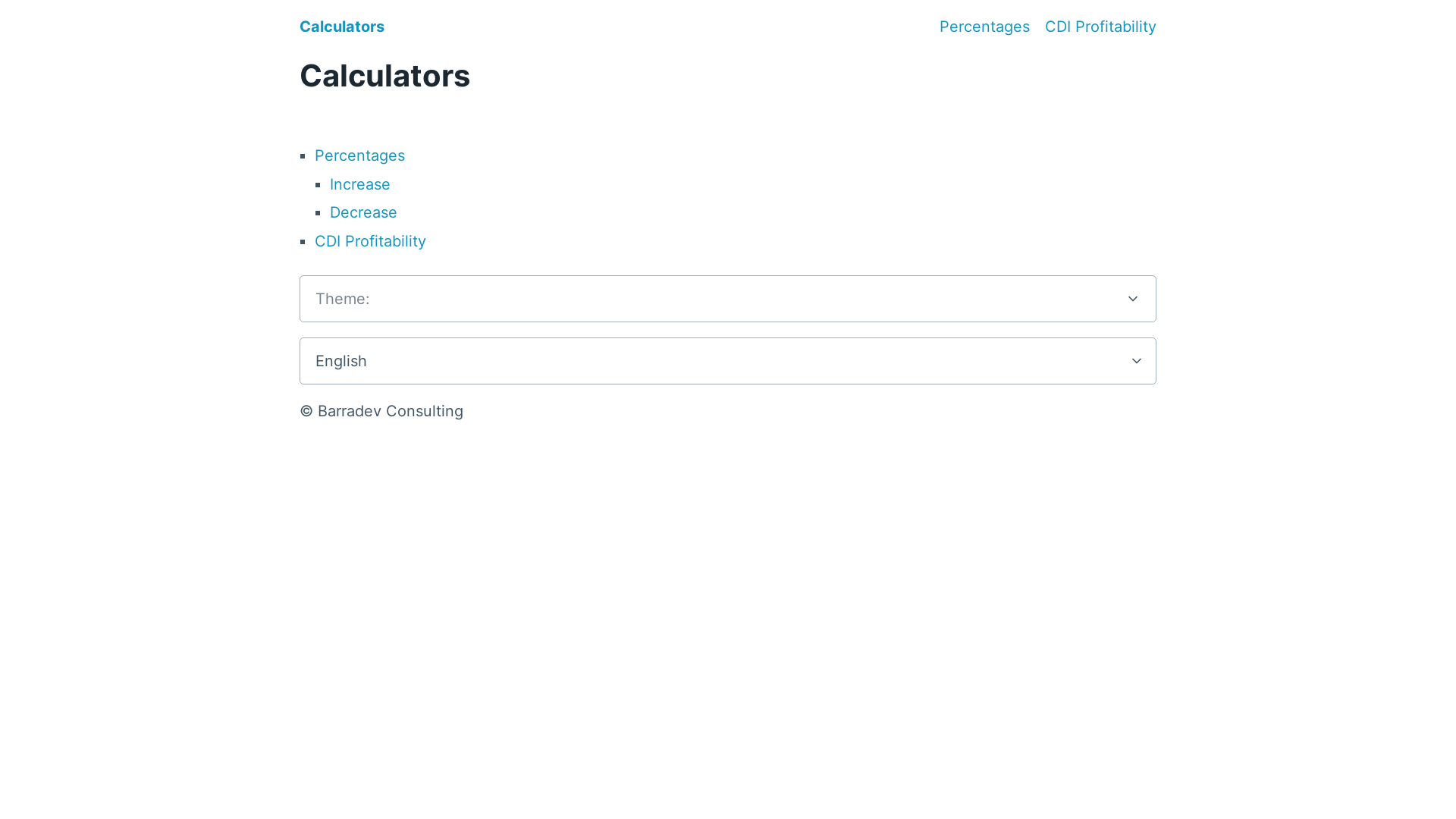 website screenshot of https://percentages.pages.dev/