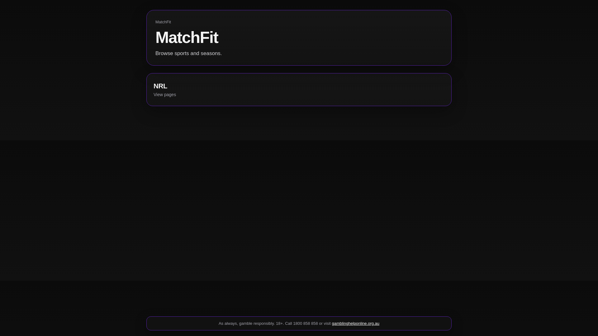 website screenshot of https://matchfit.pages.dev/