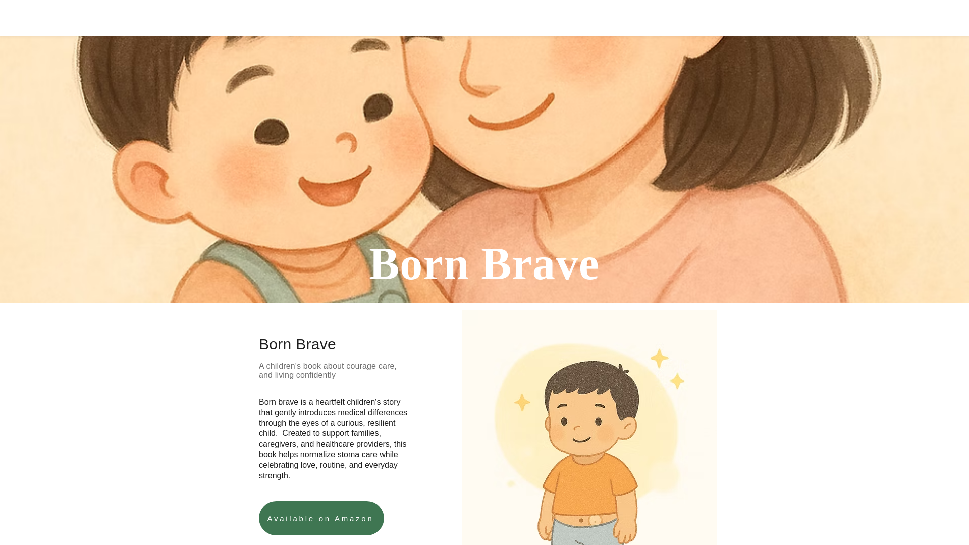 website screenshot of https://thebornbravebook.com/