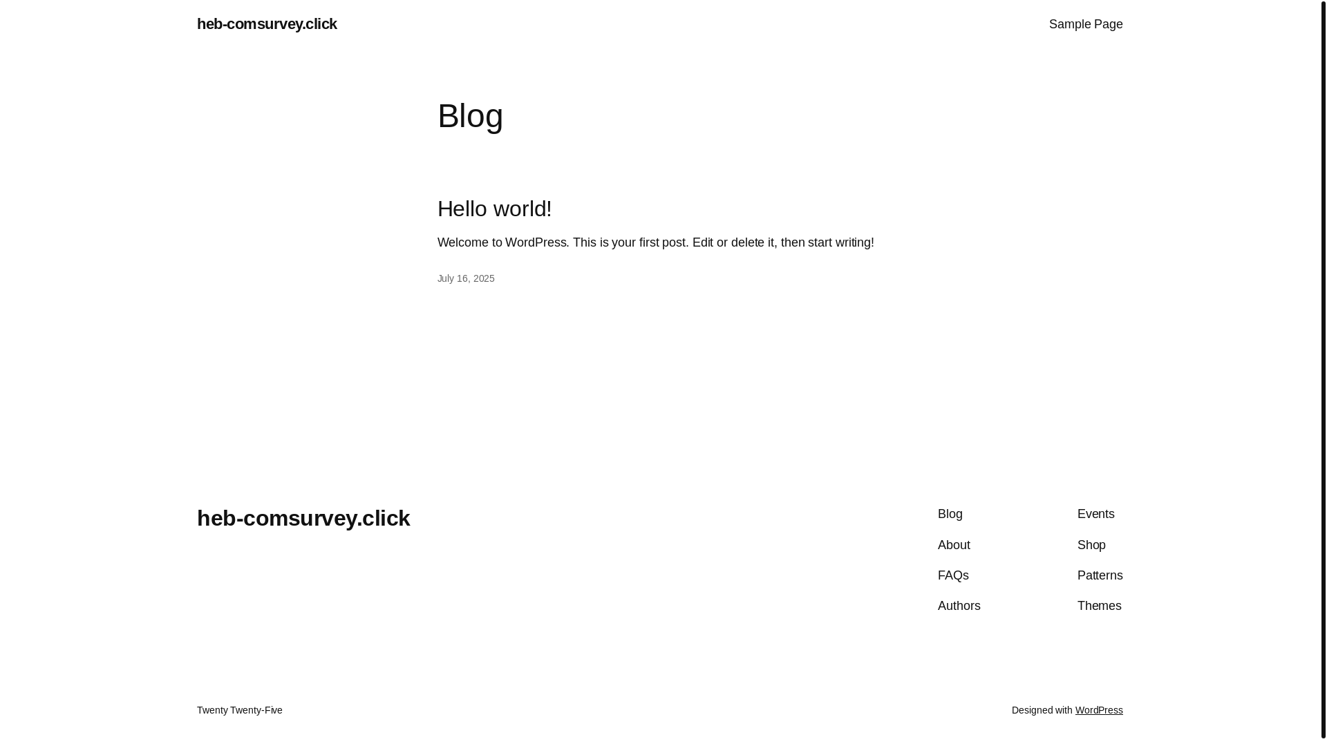 website screenshot of https://heb-comsurvey.click/