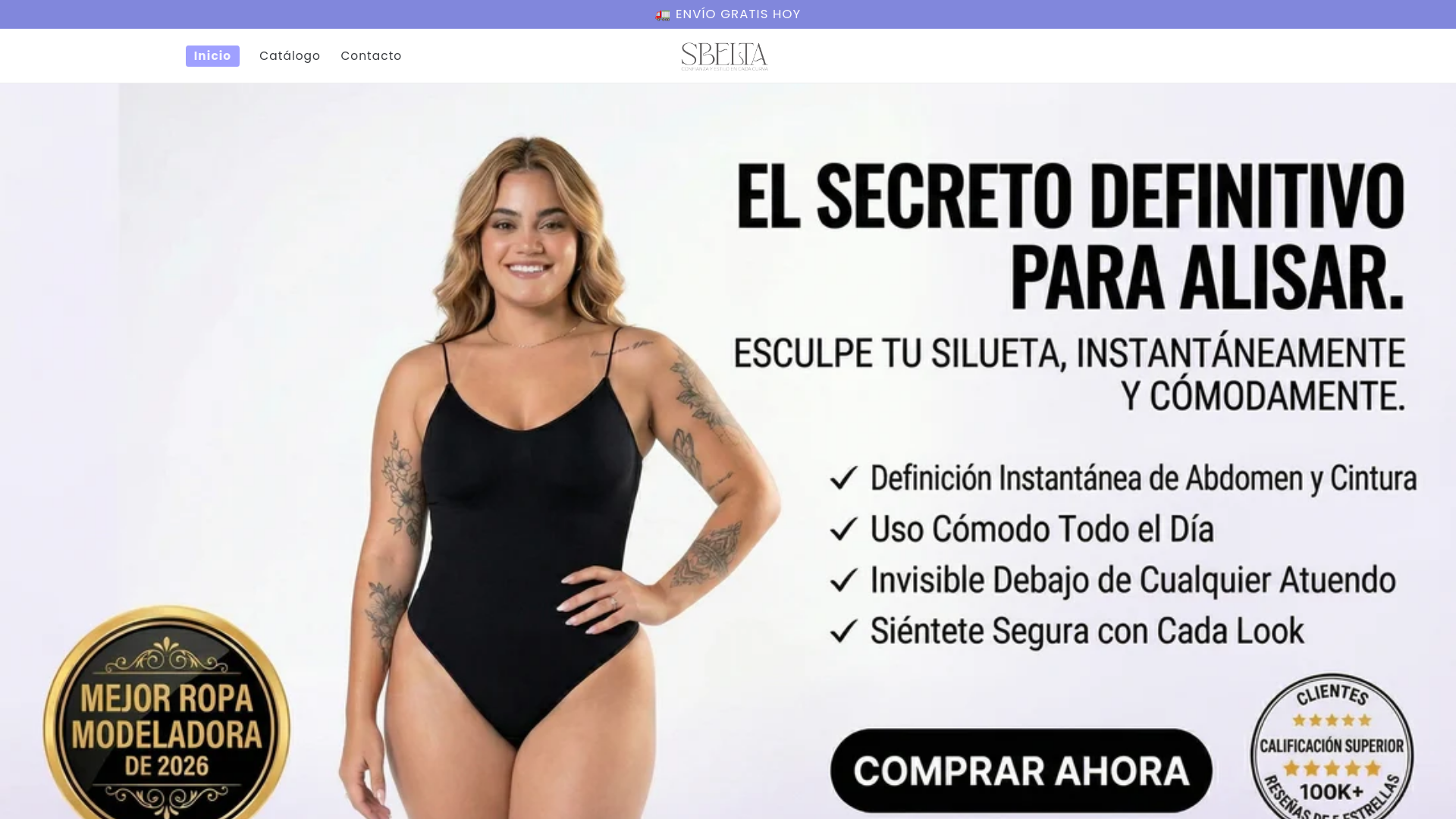 website screenshot of https://sbeltabarcelona.store