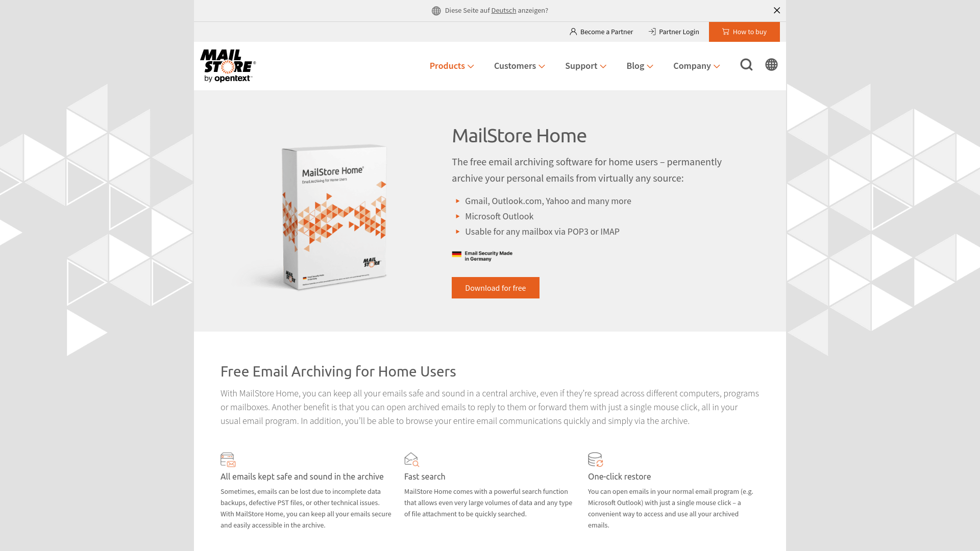 website screenshot of https://www.mailstore.com/en/products/mailstore-home/