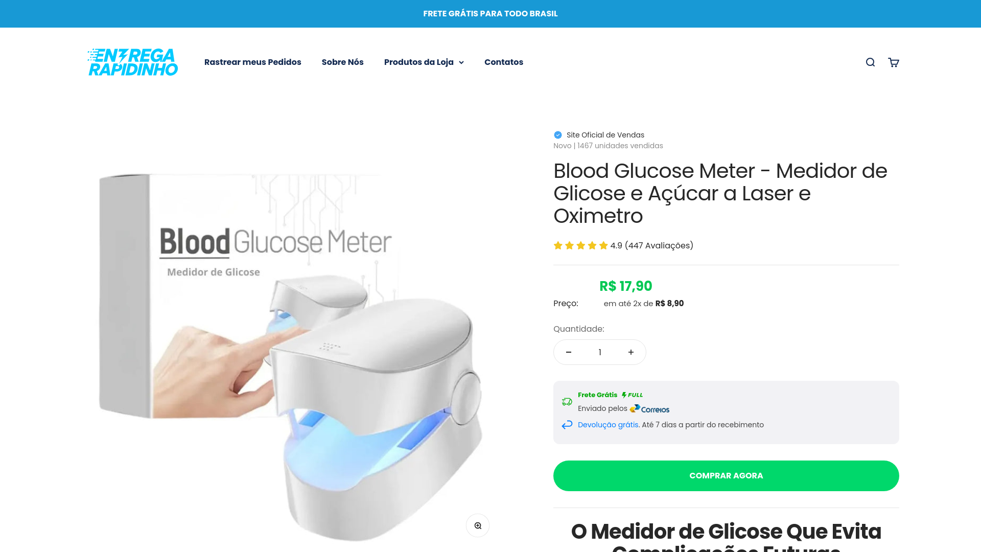 website screenshot of https://glicopromo.pages.dev/