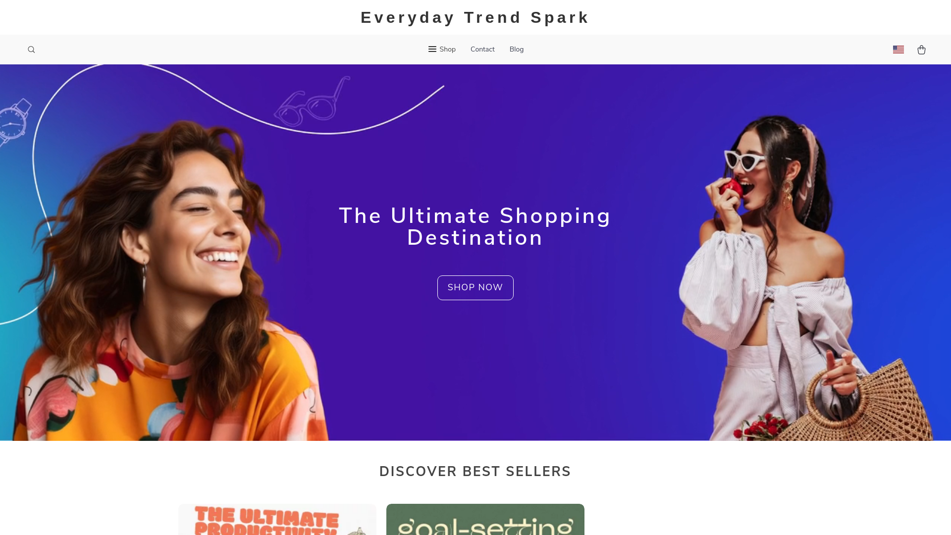 website screenshot of https://everydaytrendspark.shop/
