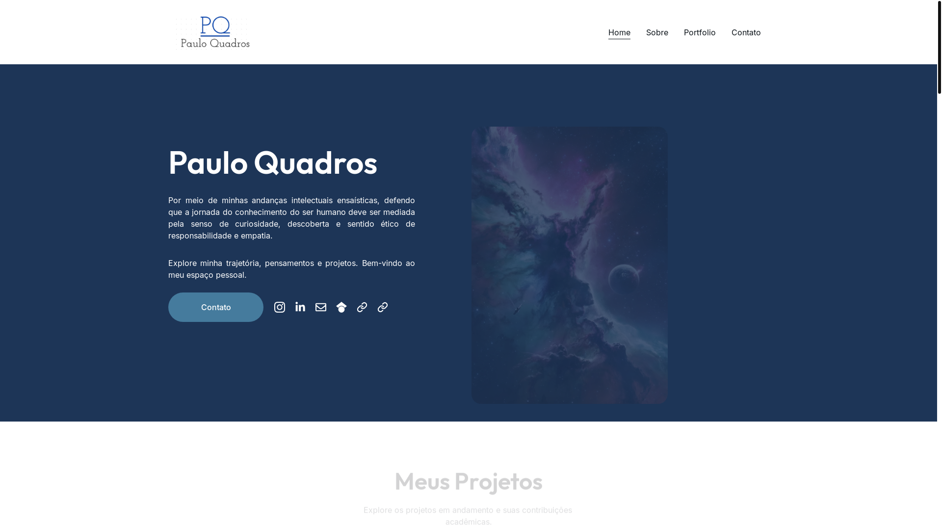 website screenshot of https://pauloquadros.net.br/