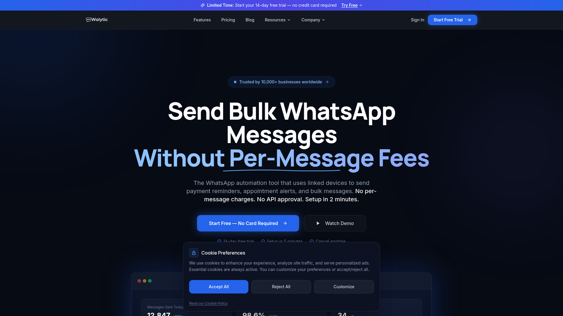 website screenshot of https://walytic-website.pages.dev/