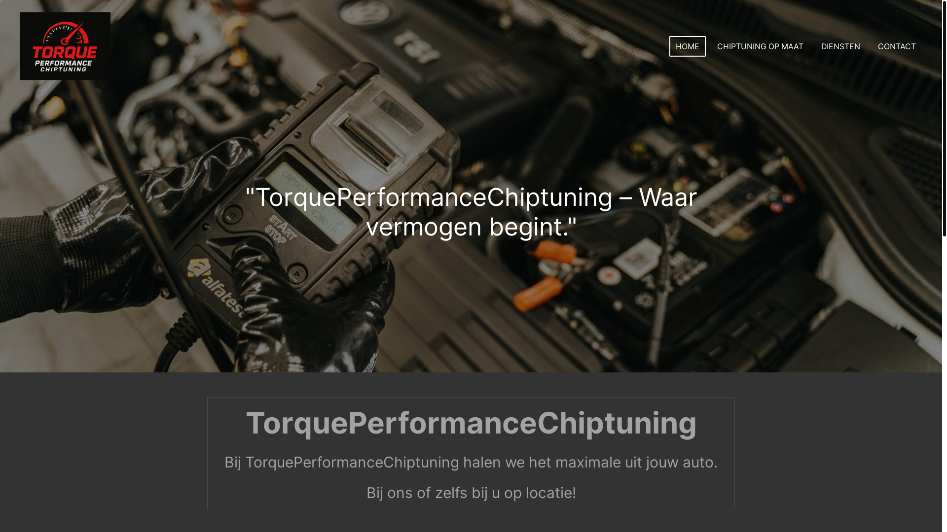 website screenshot of https://torqueperformancechiptuning.nl/