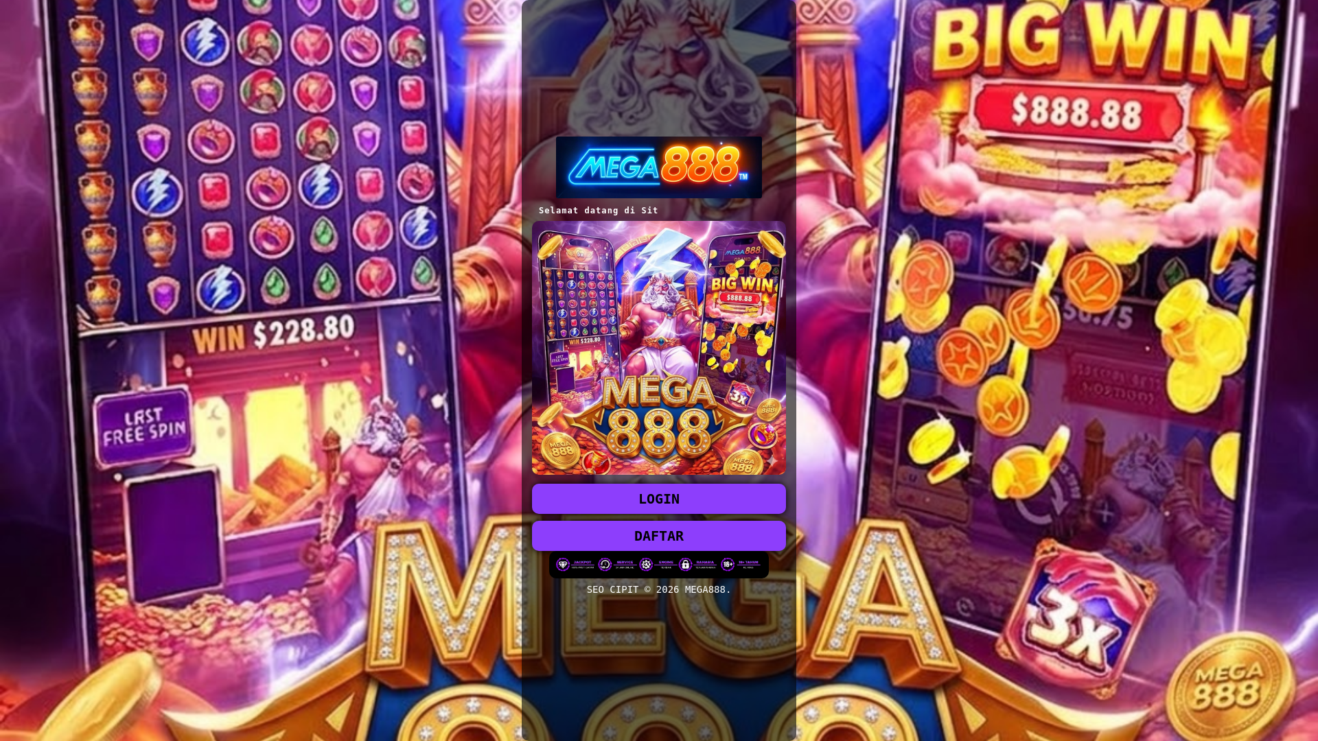 website screenshot of https://slotgarang.pages.dev/