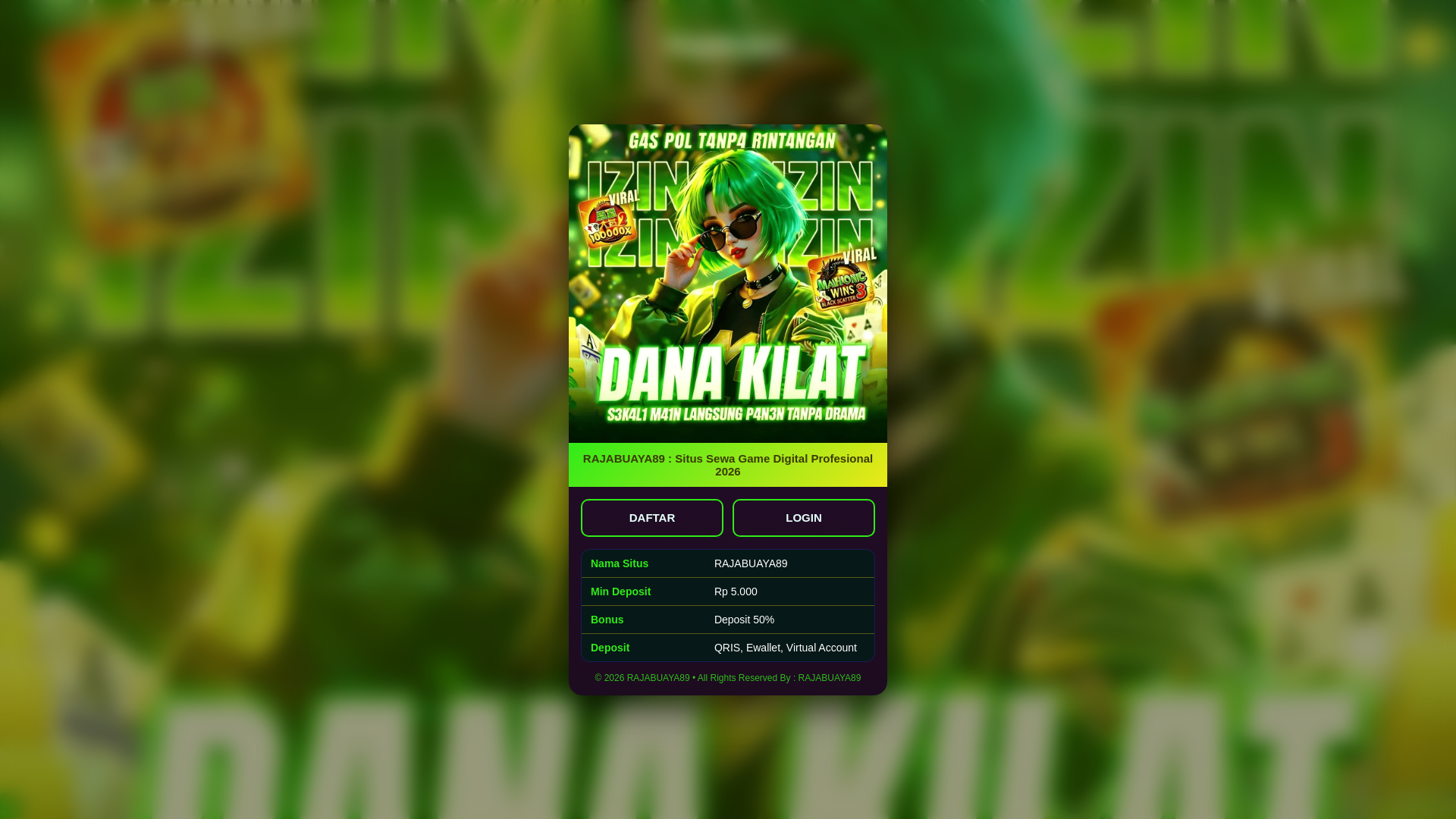 website screenshot of https://rajabuaya-rajanya-cuan.pages.dev/