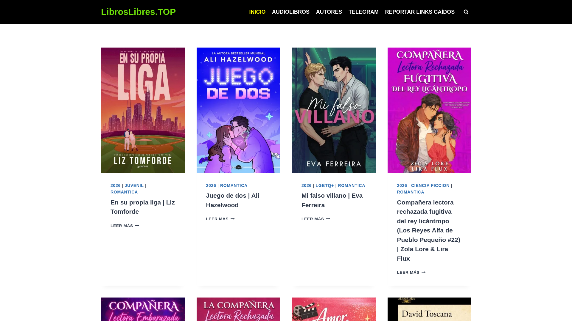 website screenshot of https://libroslibres.top/