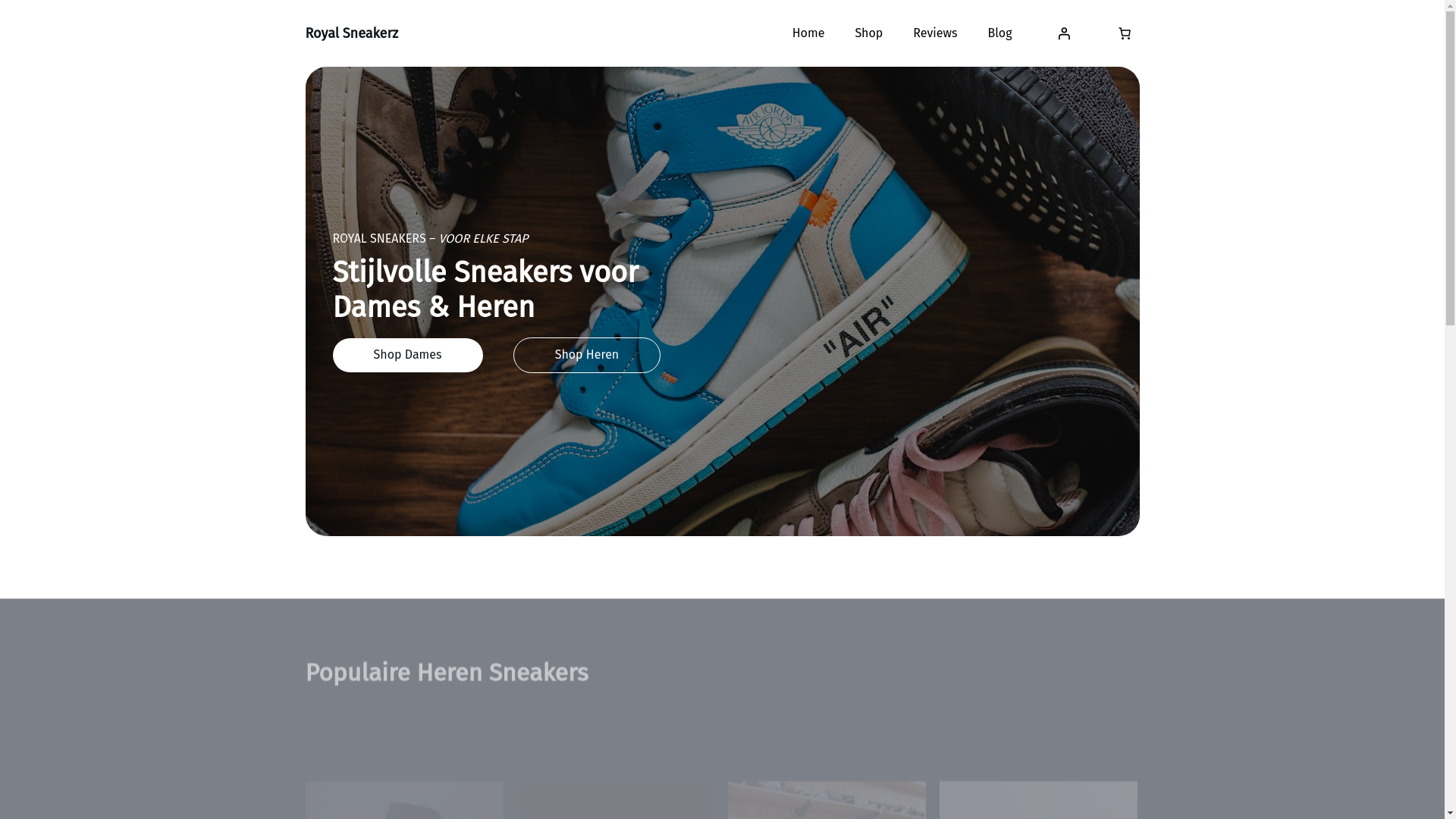 website screenshot of https://royalsneakerz.shop/