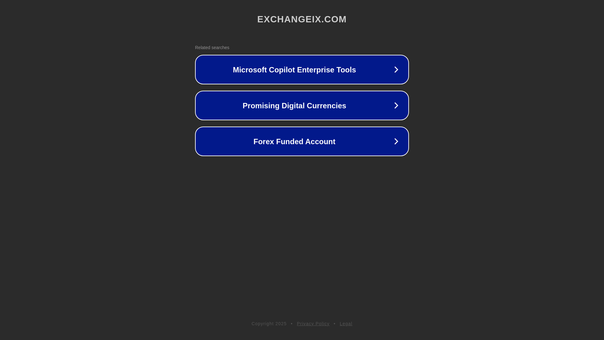 website screenshot of https://exchangeix.com/