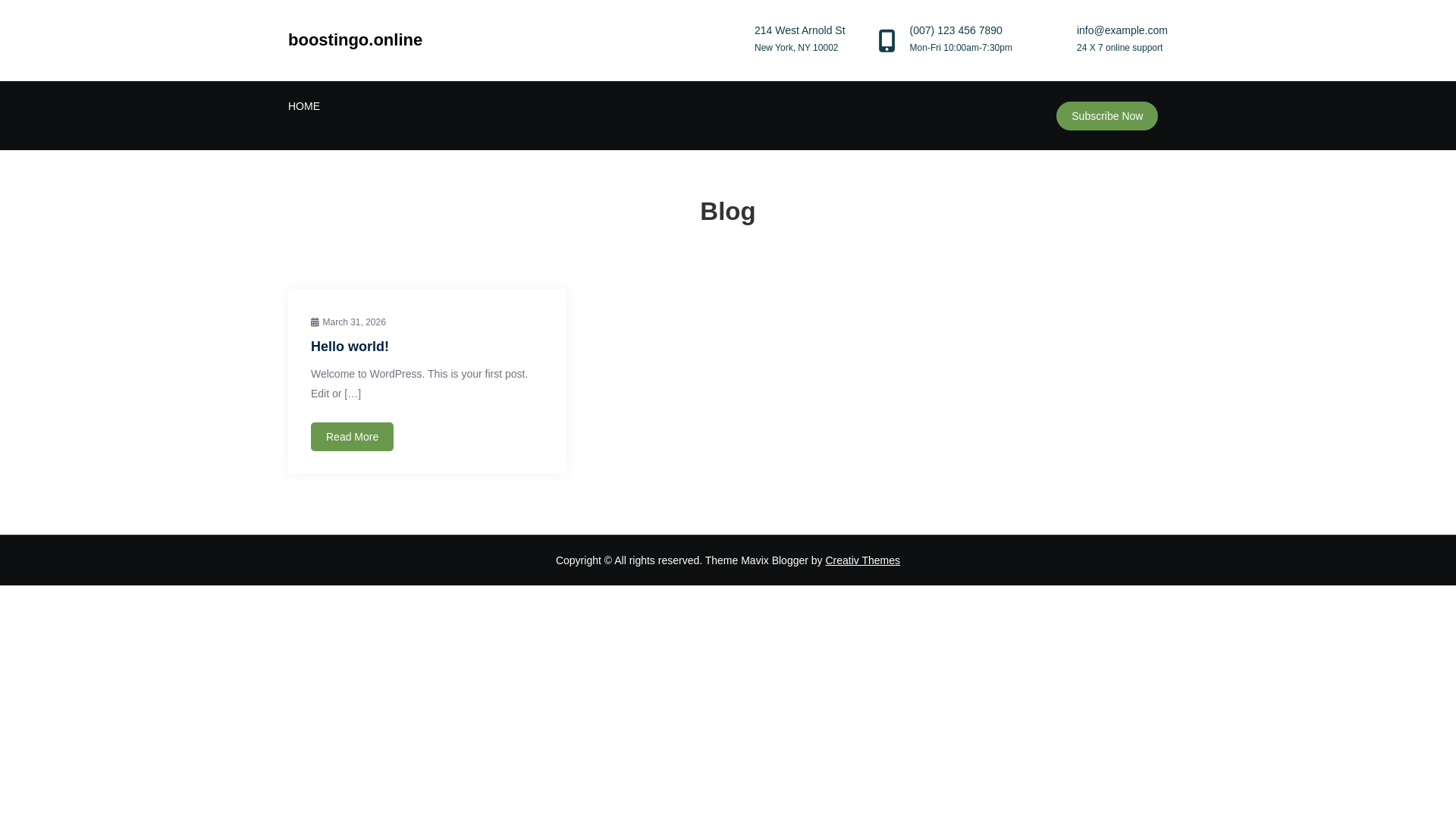 website screenshot of https://boostingo.online