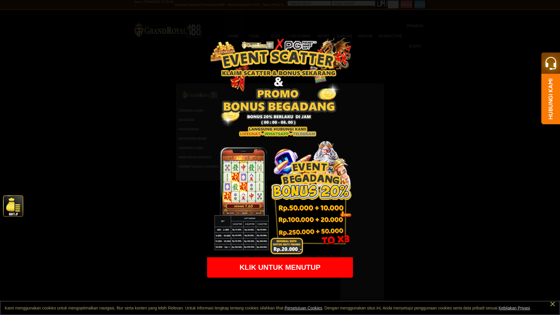 website screenshot of https://mewah3-grandroyal188.store/