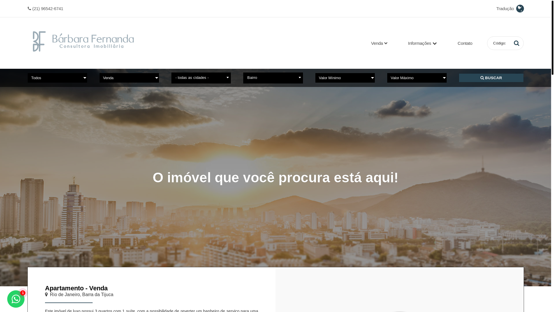 website screenshot of https://babipereiraimoveis.com.br/