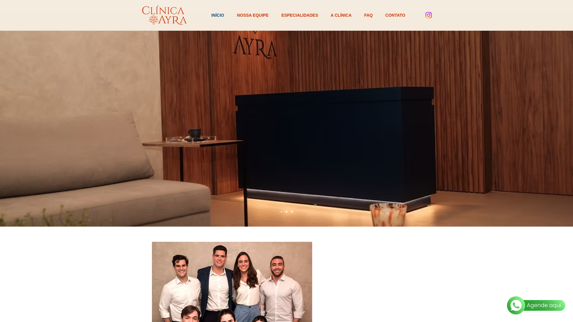website screenshot of https://clinicaayra.com/