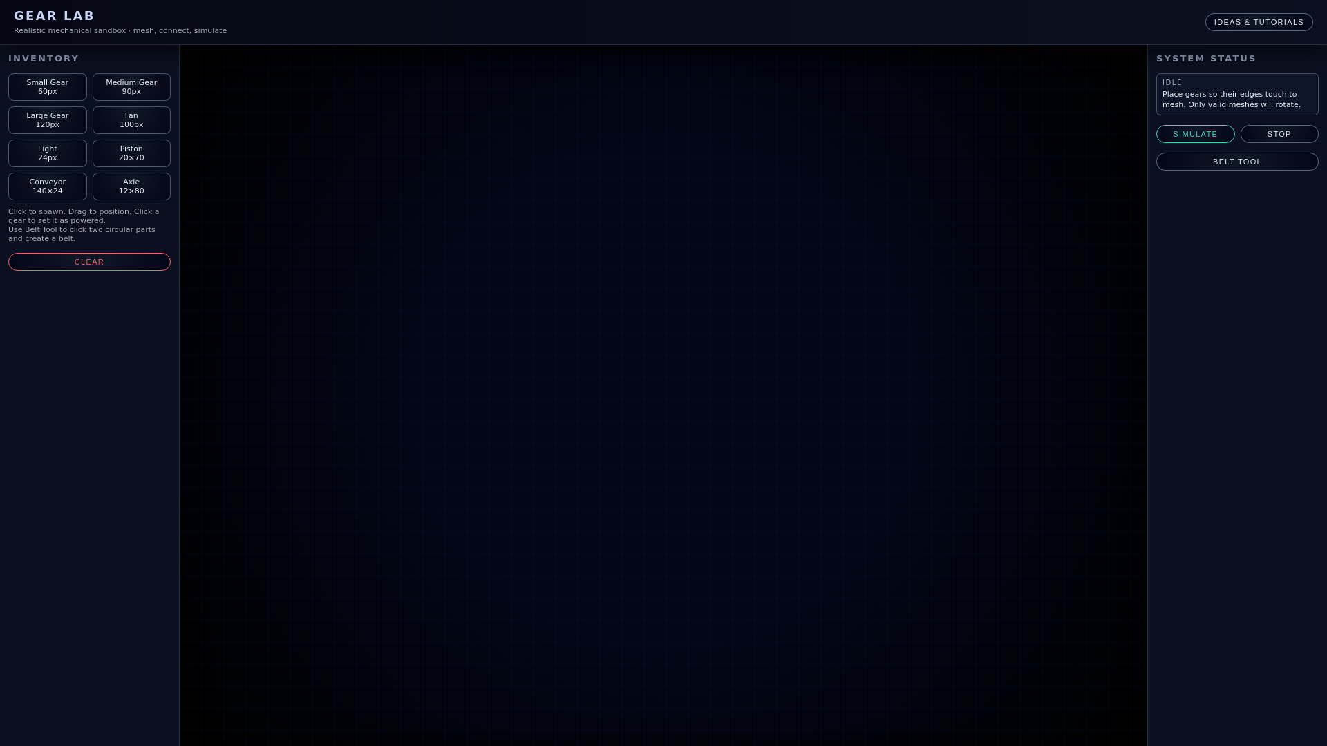 website screenshot of https://gearlab.pages.dev/