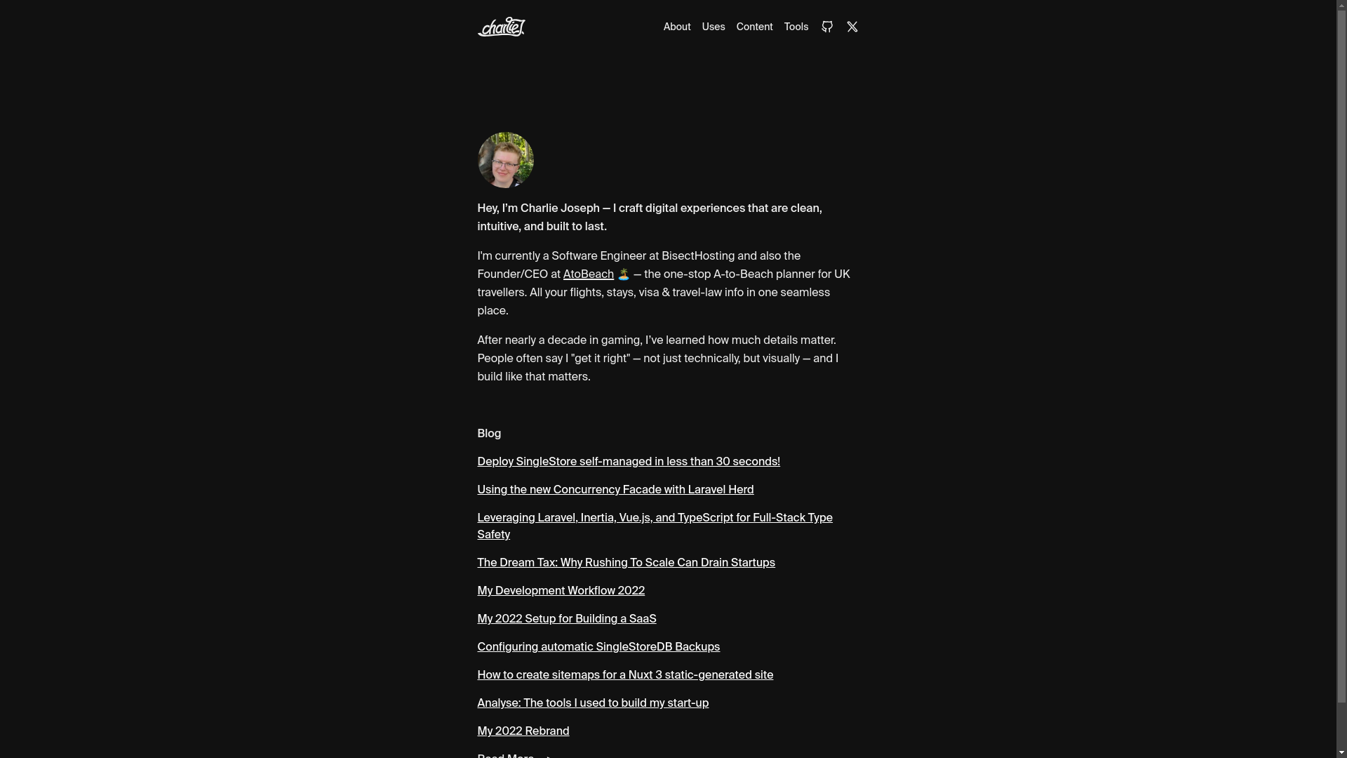 website screenshot of https://charliej-com.pages.dev/