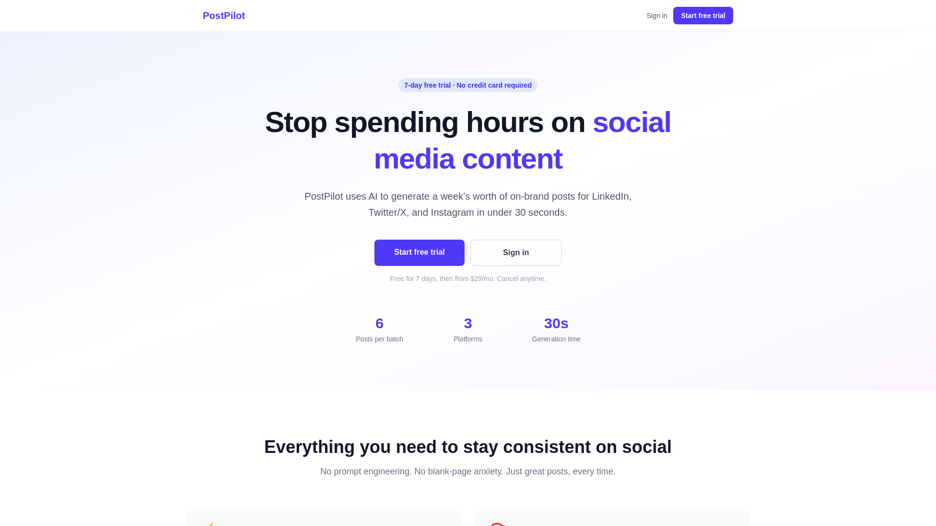website screenshot of https://use-post-pilot.com/