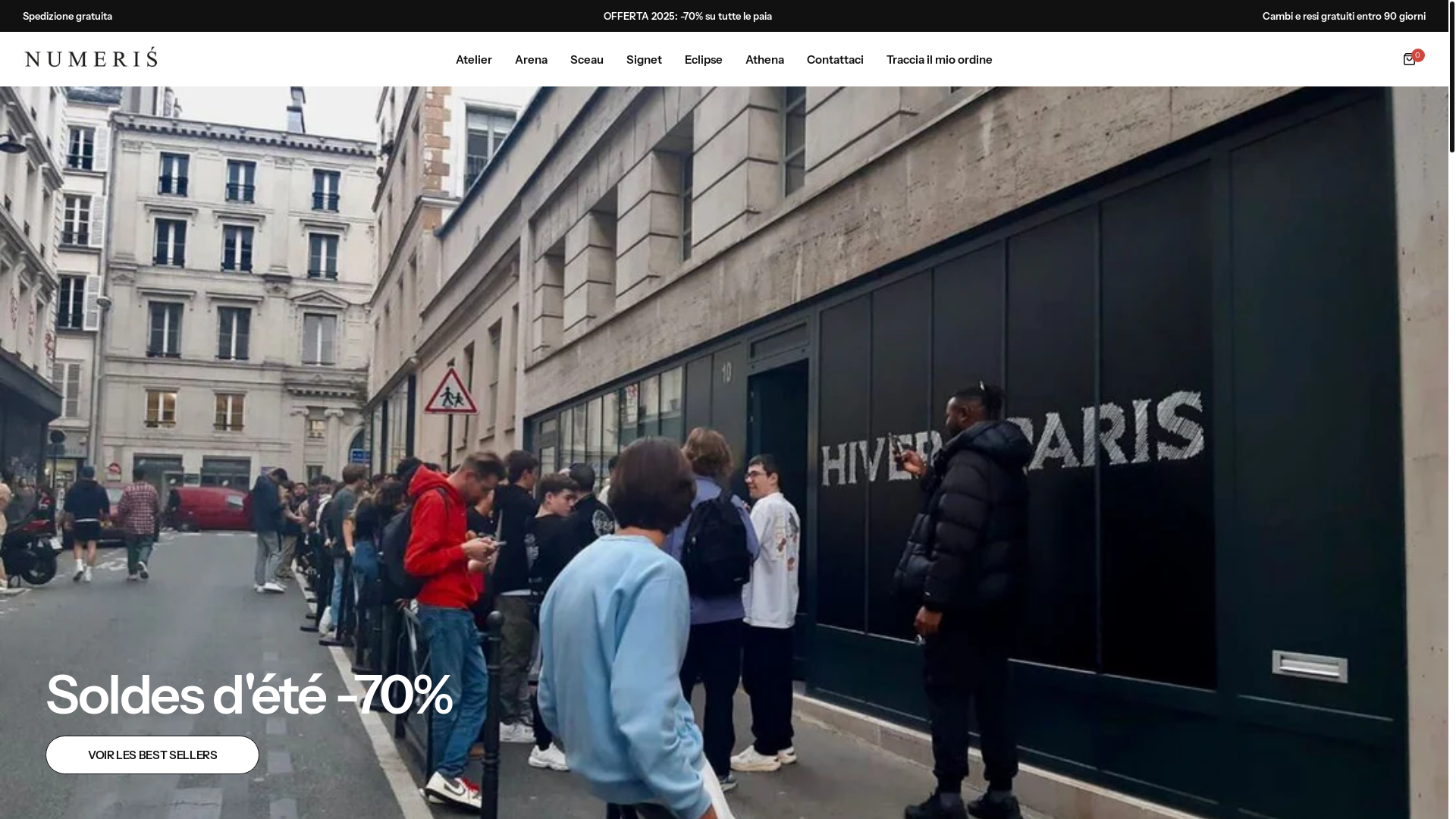 website screenshot of https://clubnumeris.store/