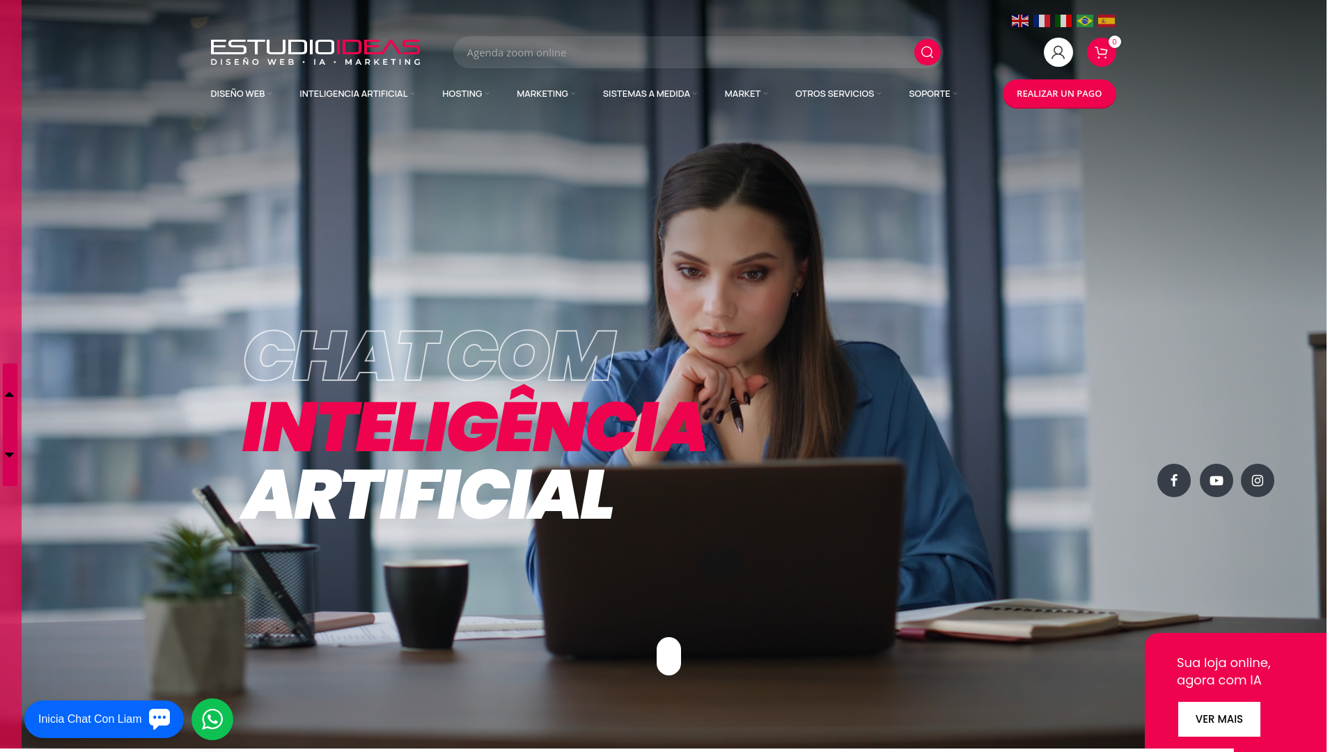 website screenshot of https://estudioideas.com.br/