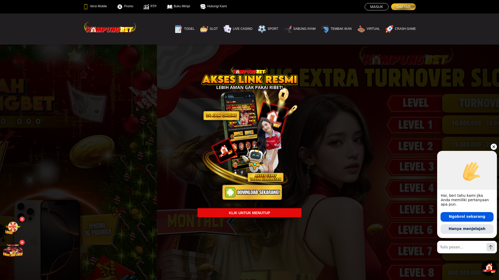 website screenshot of https://kampungseru.com/