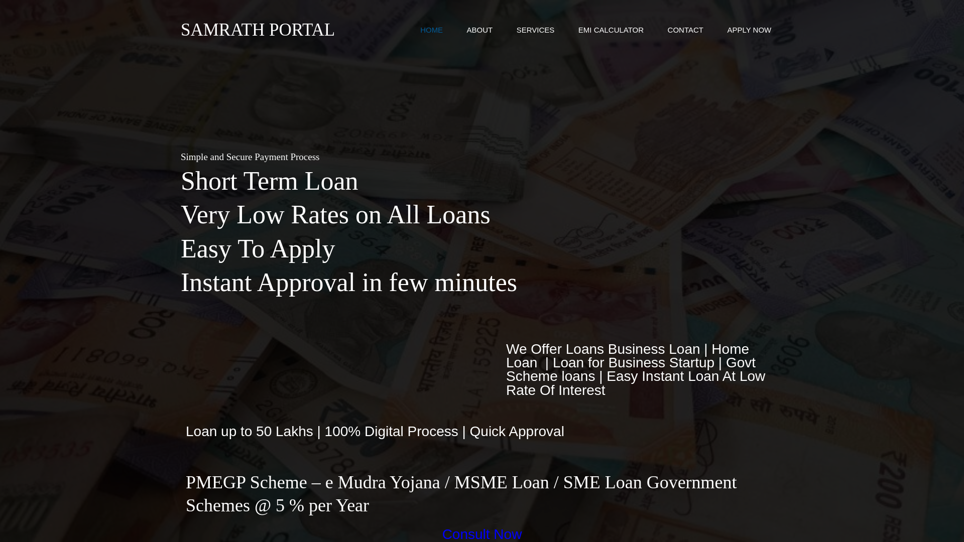 website screenshot of https://samrrthportel.in/