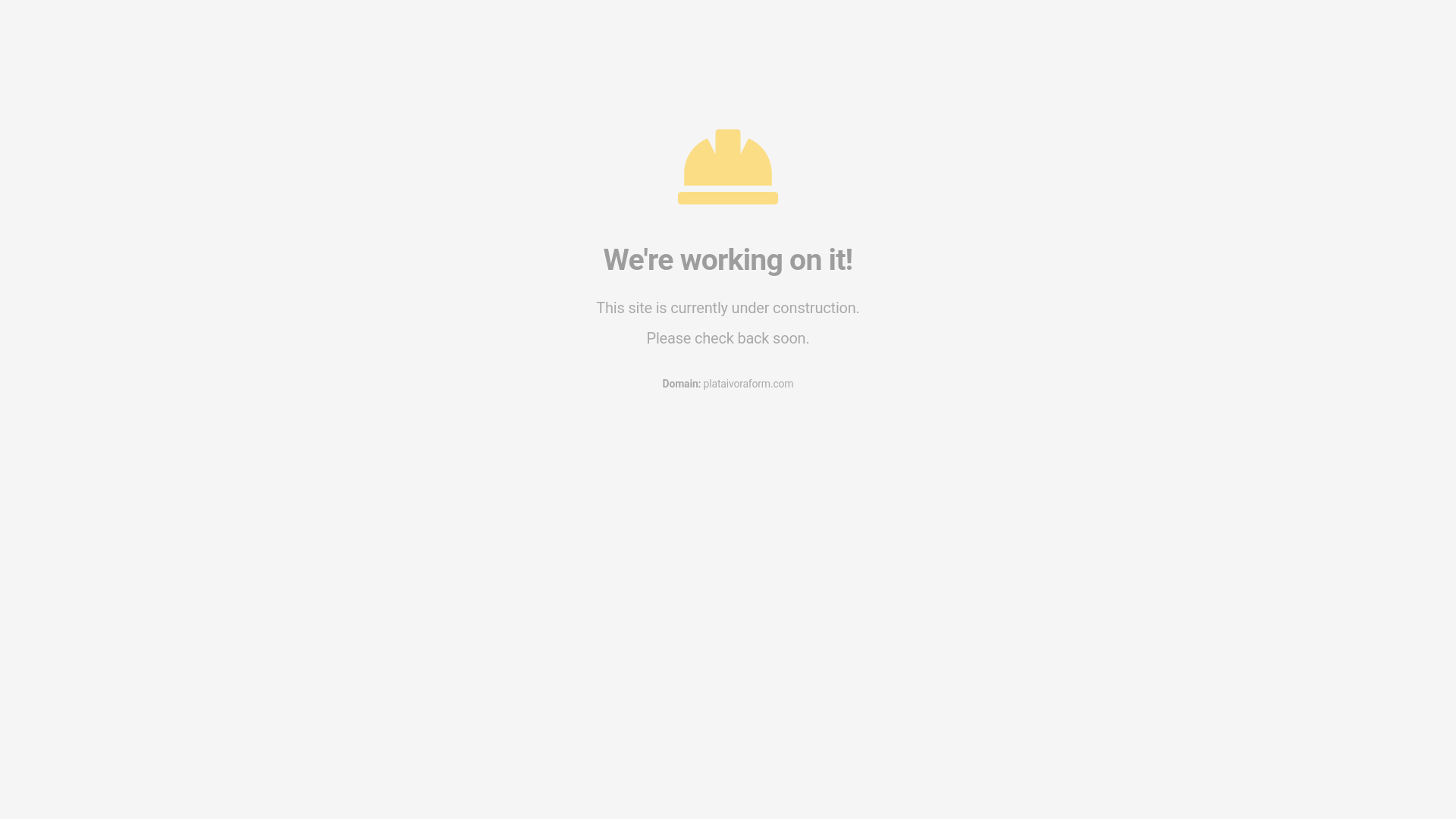 website screenshot of https://plataivoraform.com/