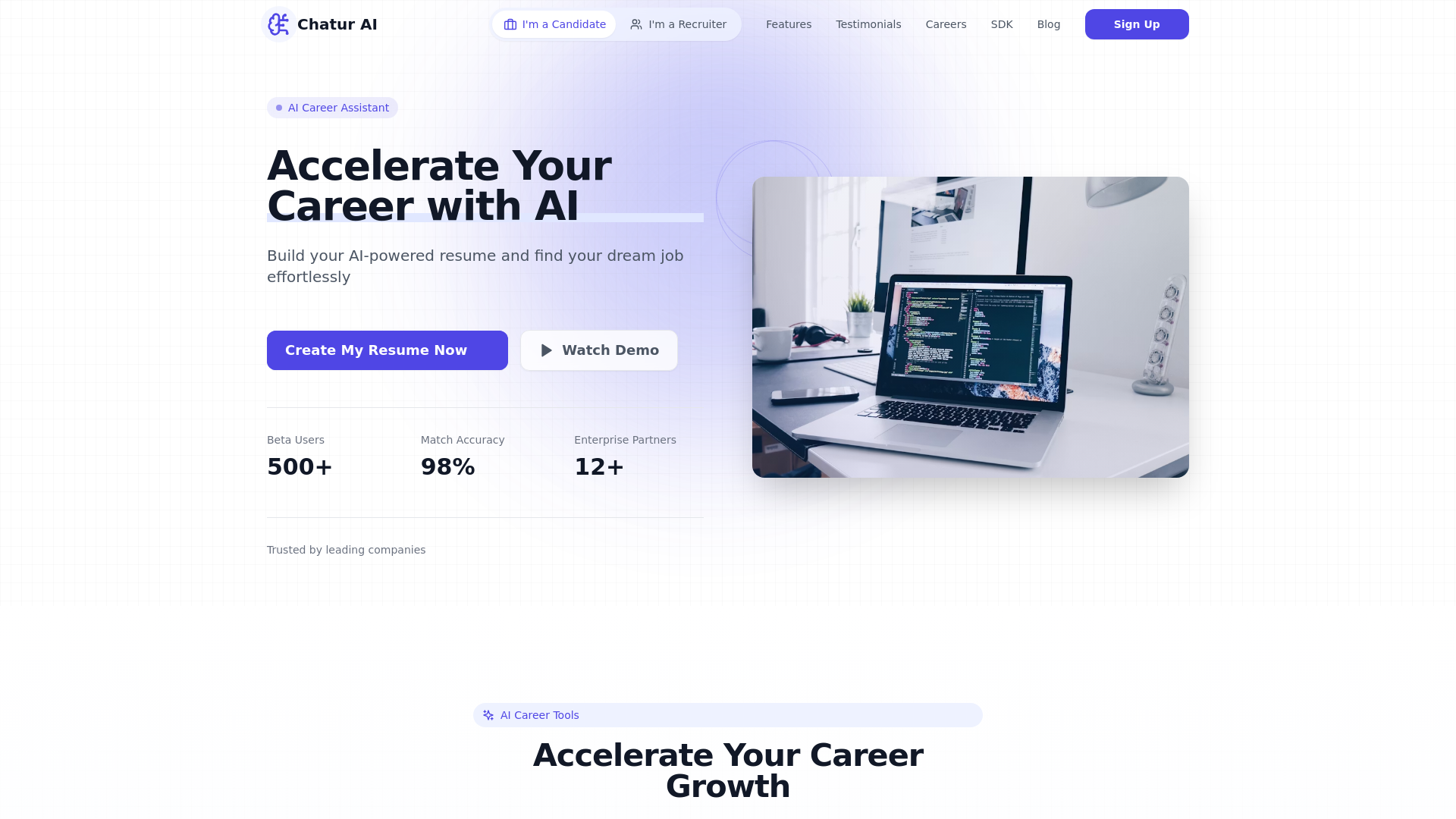website screenshot of https://aichatur.com/