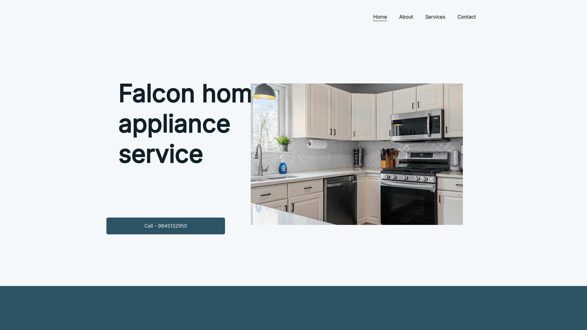 website screenshot of https://falconhomeapplianceservice.com/