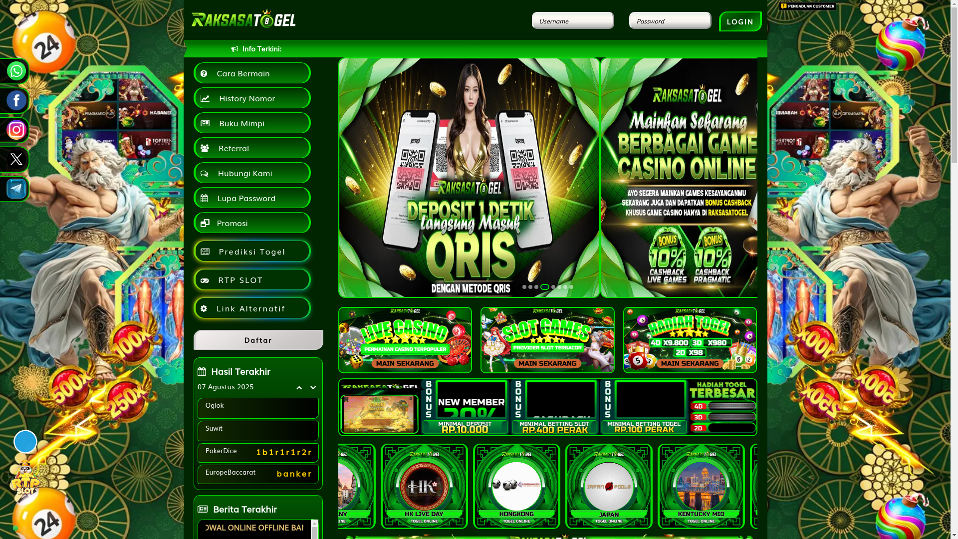 website screenshot of https://raksasatgl12.com/