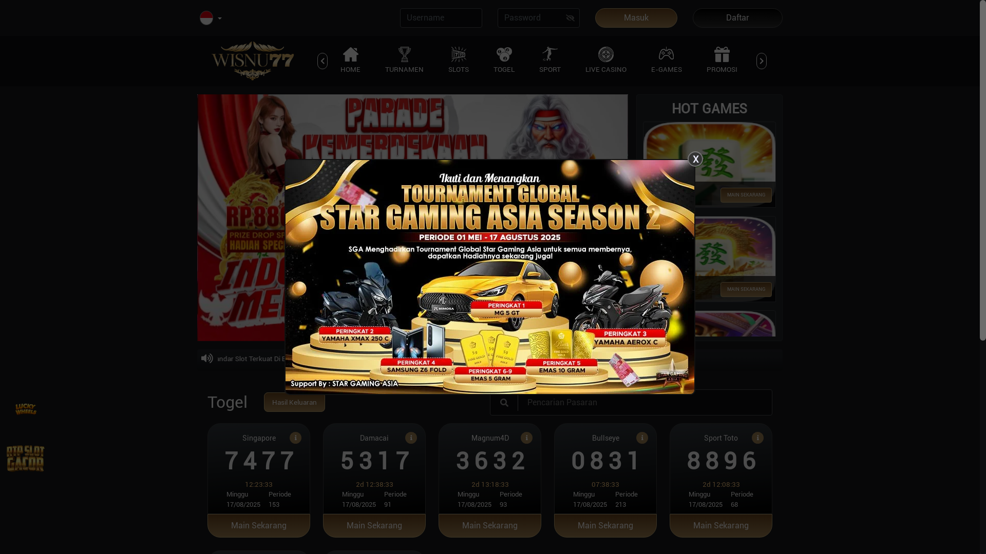 website screenshot of https://wisnuutama.biz/