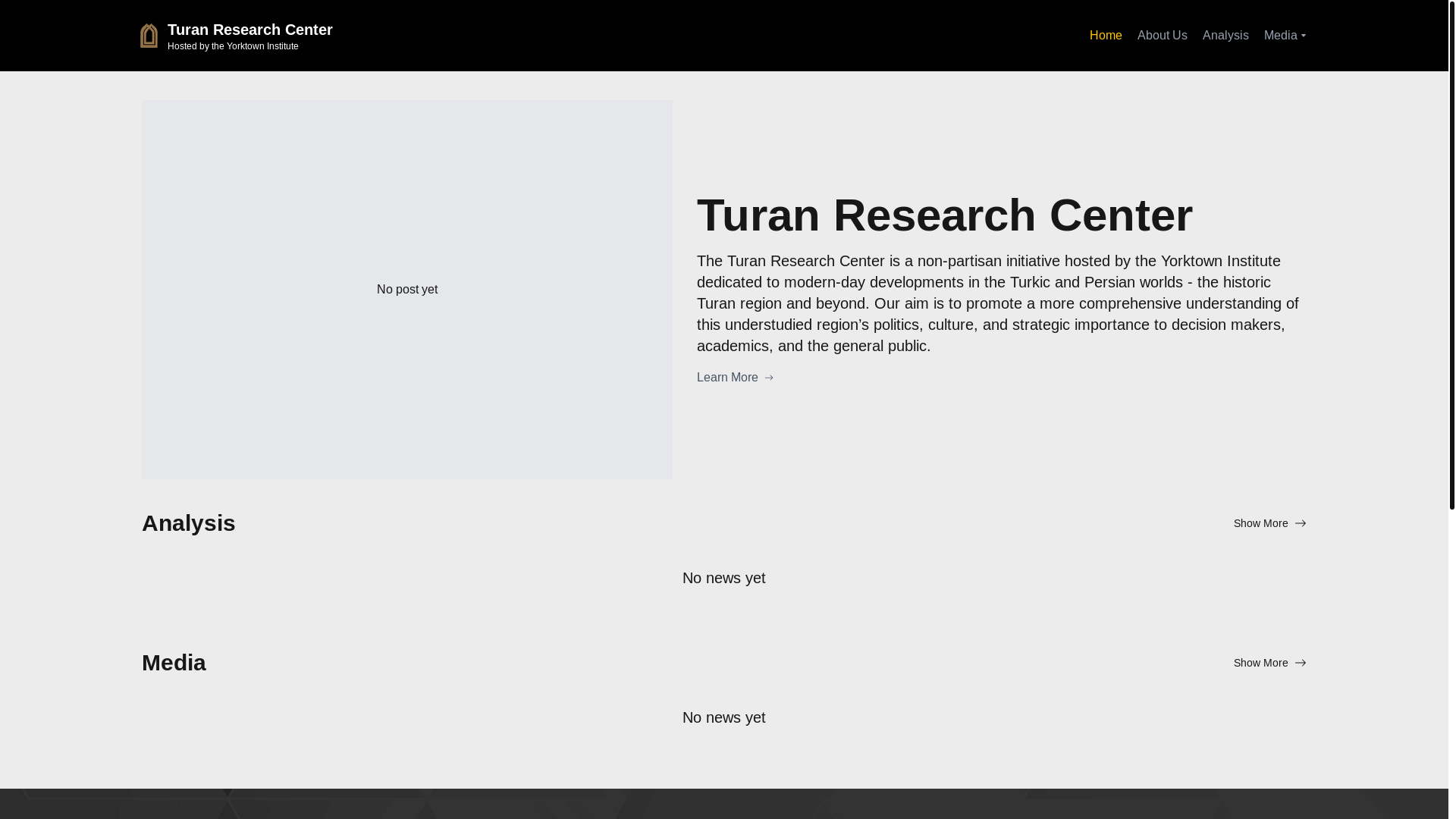 website screenshot of https://turancenter.org/