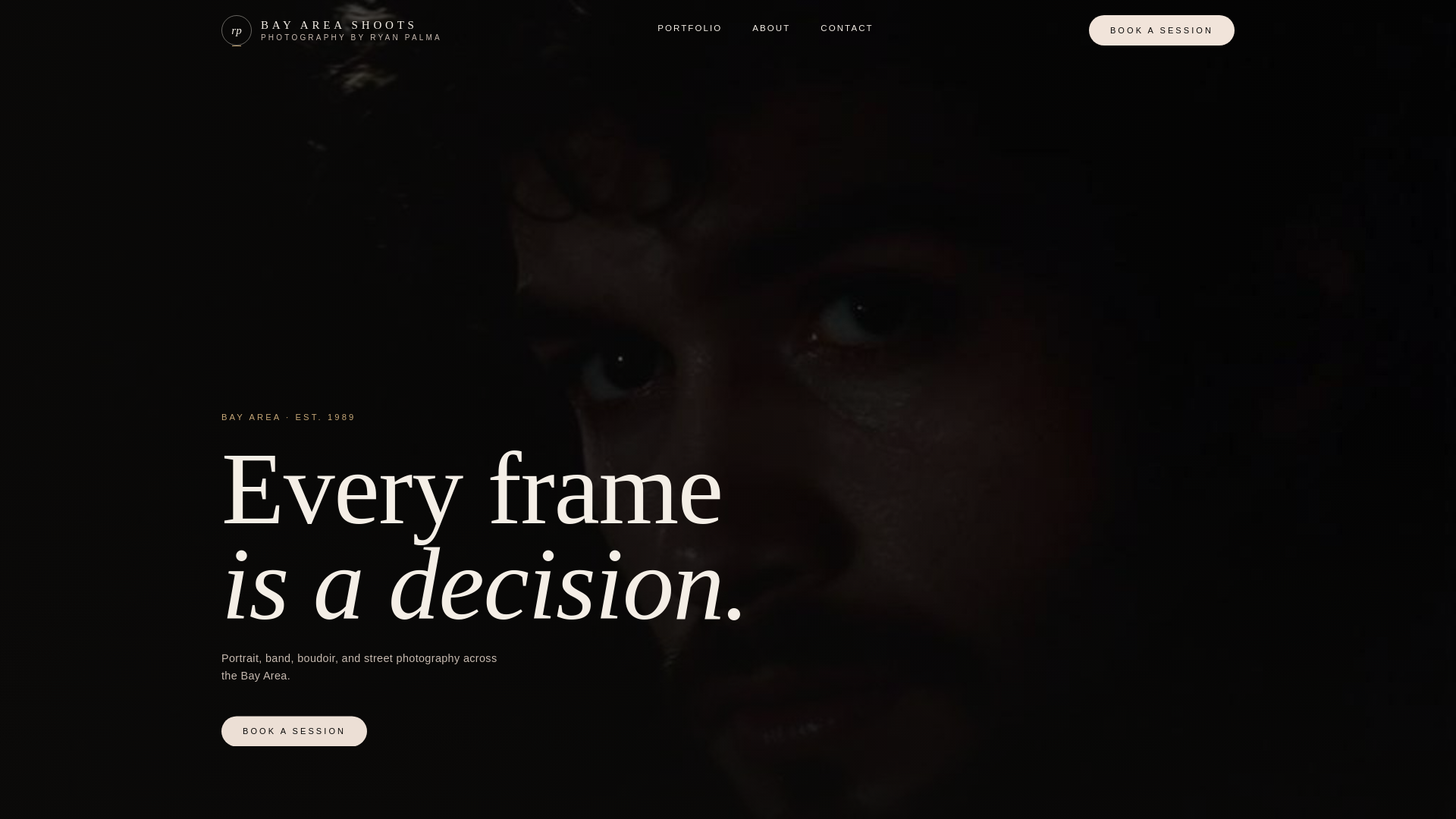 website screenshot of https://bayareashoots.com/