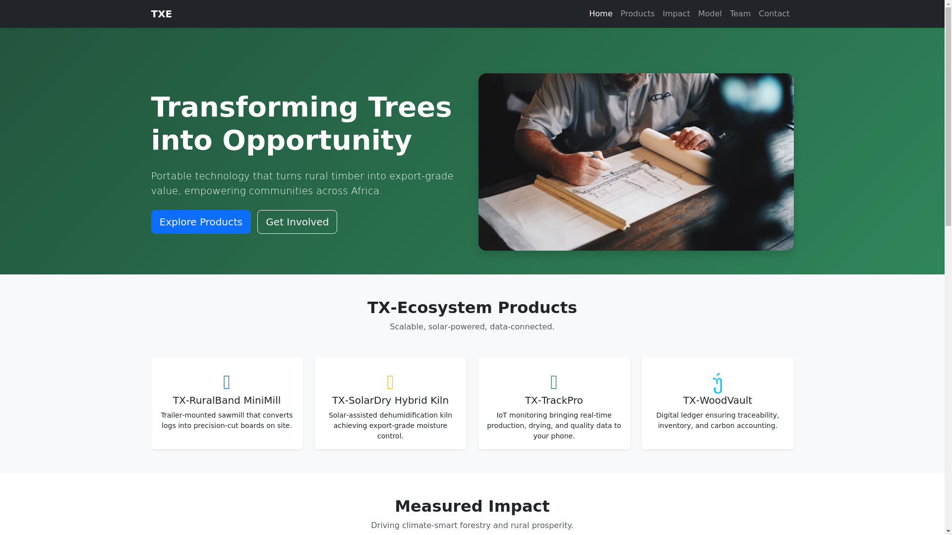 website screenshot of https://timberequityexchange.com/