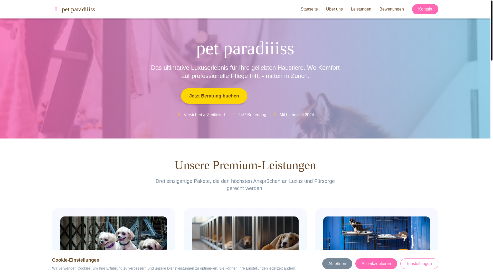 website screenshot of https://petparadiiiss.biz/