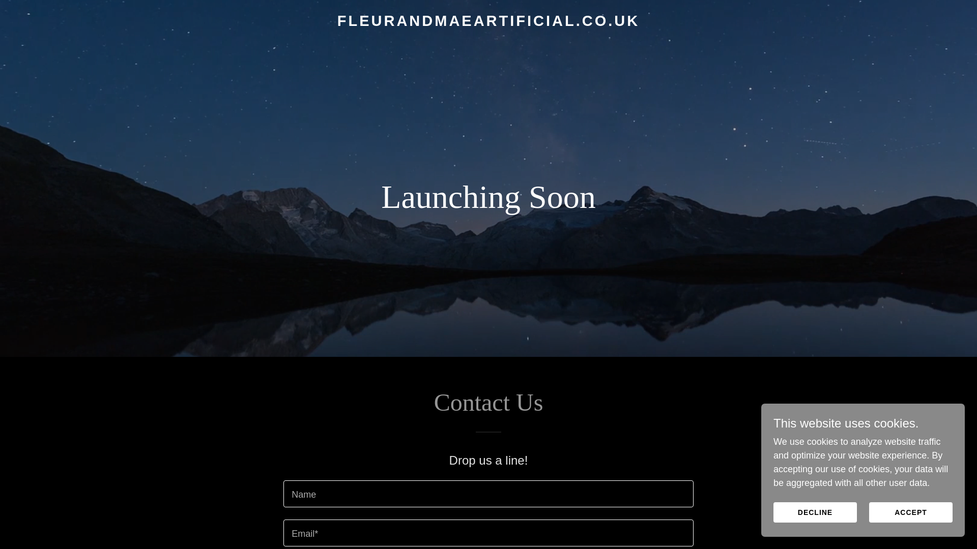 website screenshot of https://fleurandmaeartificial.co.uk/