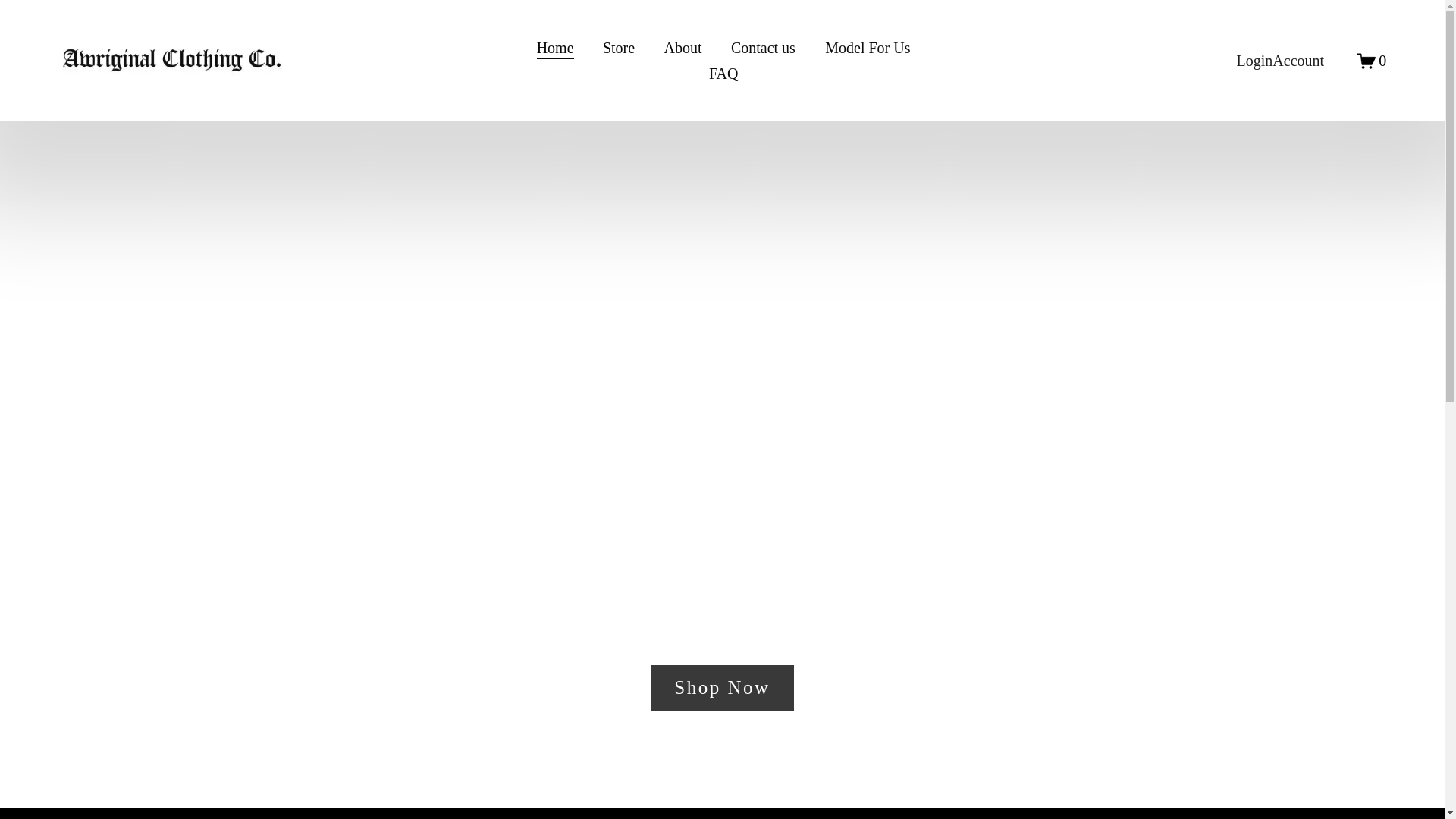website screenshot of https://awriginalclothingco.com/