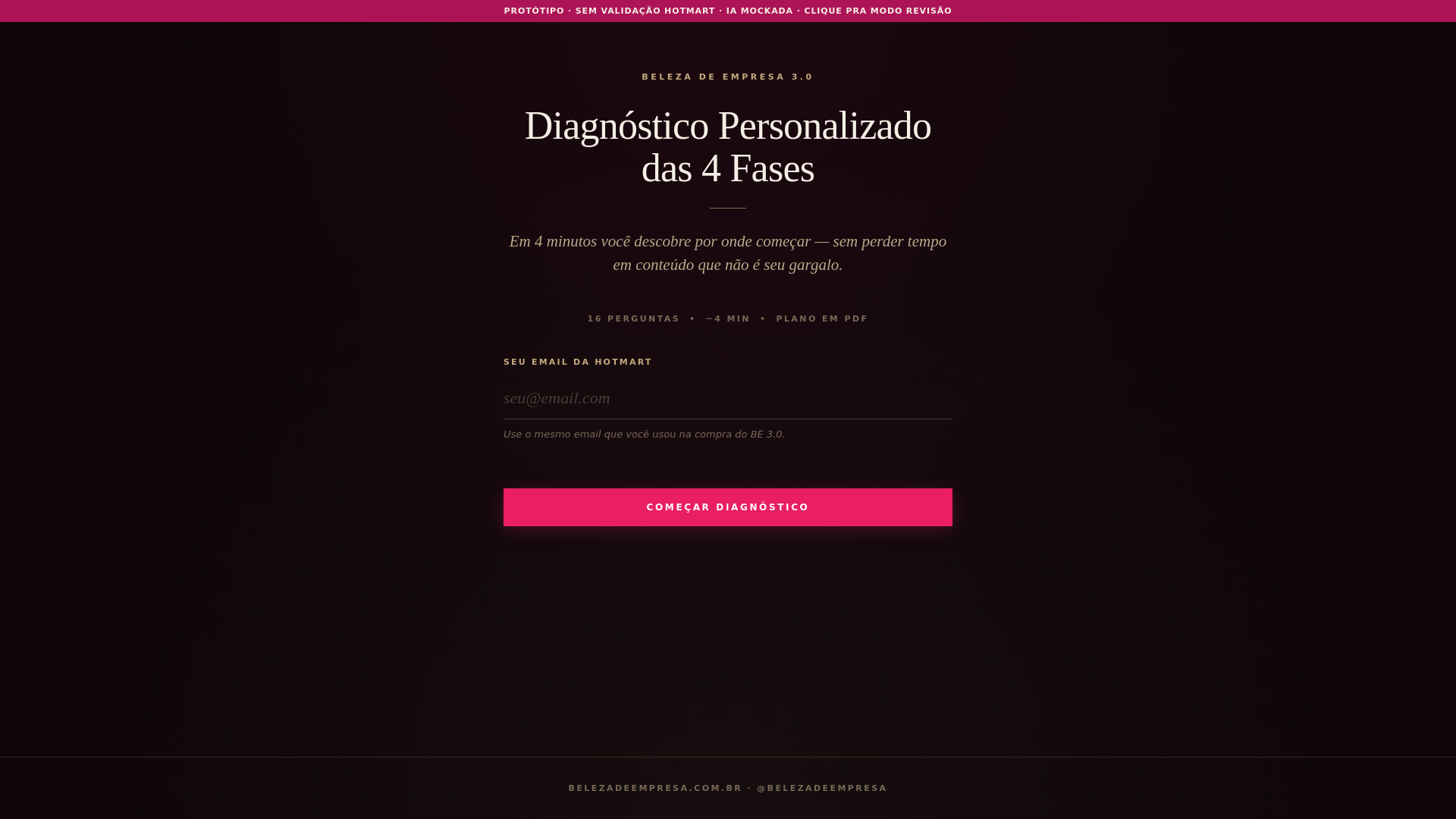website screenshot of https://quiz-diagnostico-be.pages.dev/