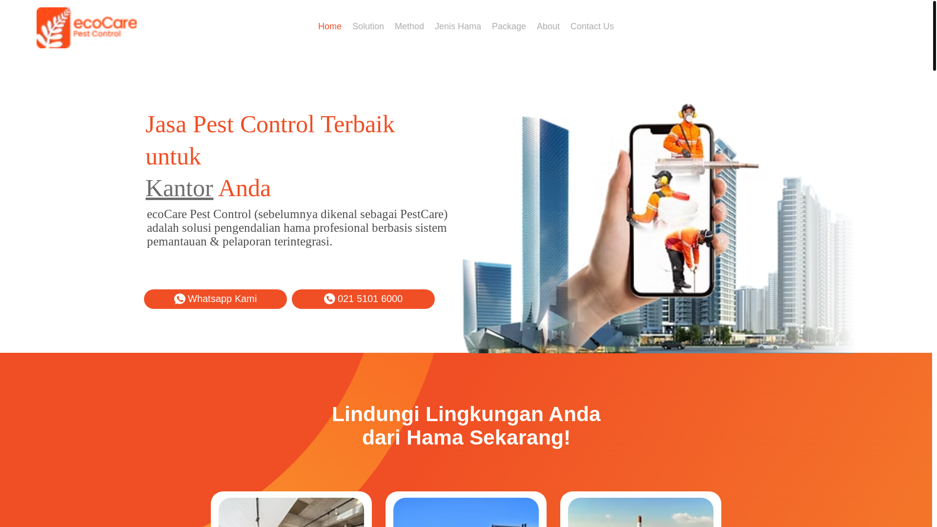 website screenshot of https://ecocare-pest.id/
