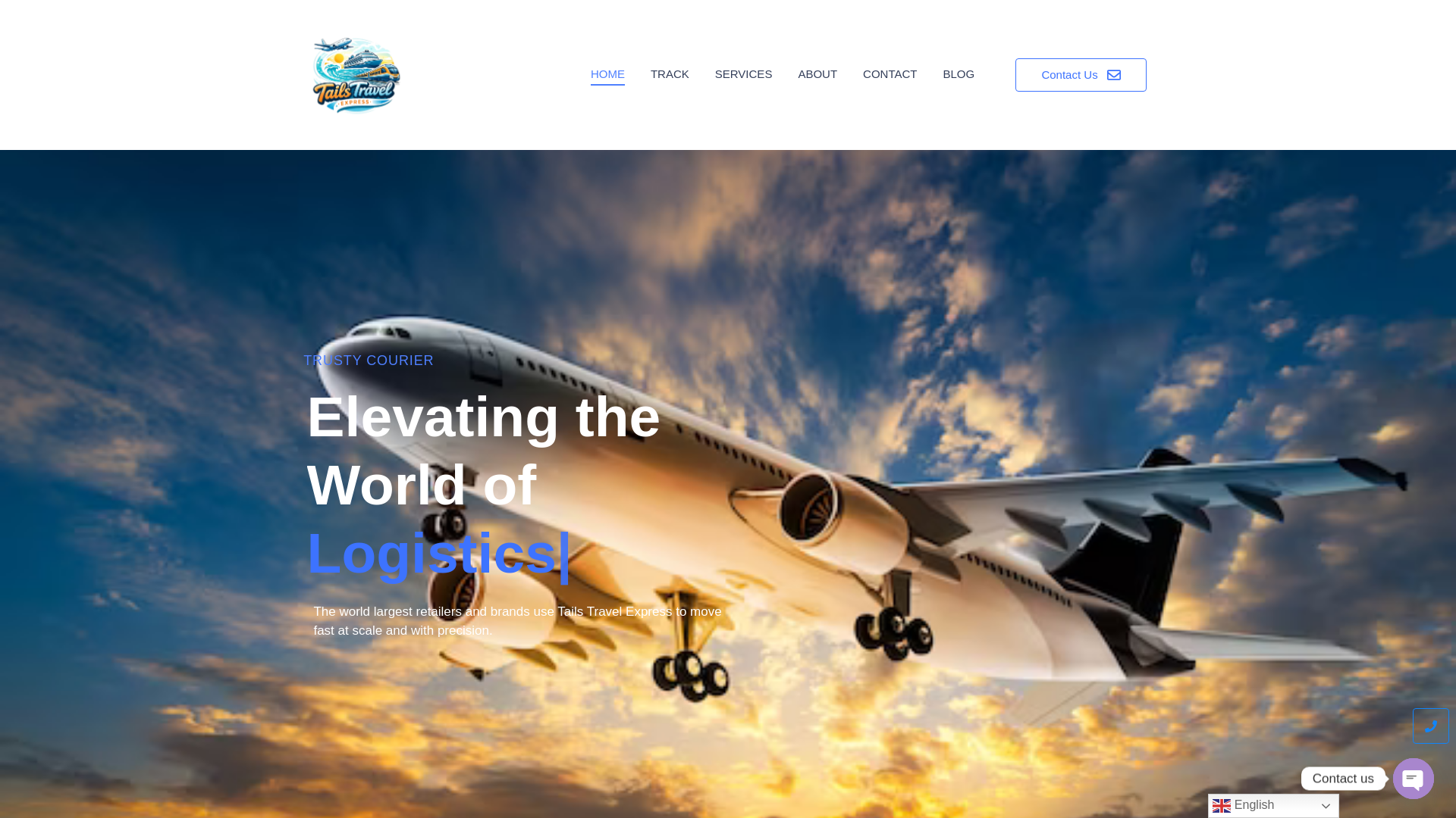 website screenshot of https://tailstravelexpress.site/