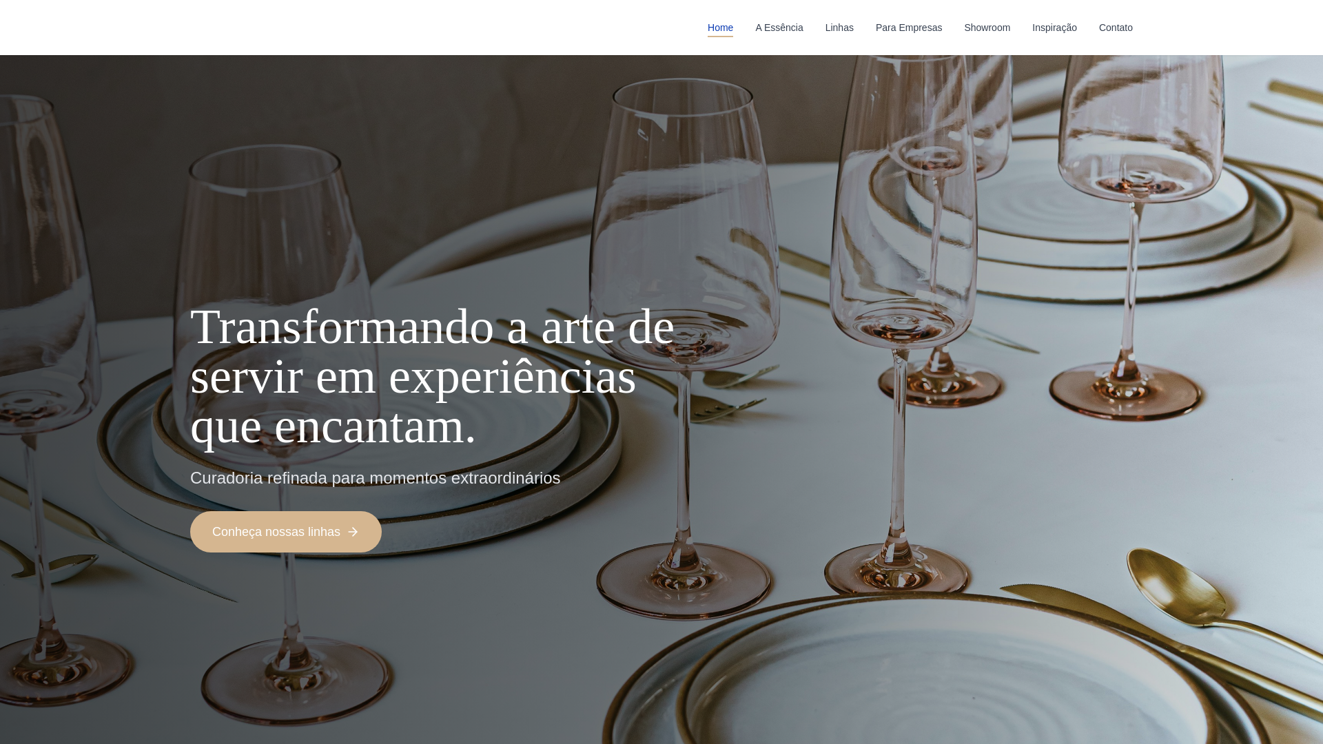 website screenshot of https://essencianamesa.com.br