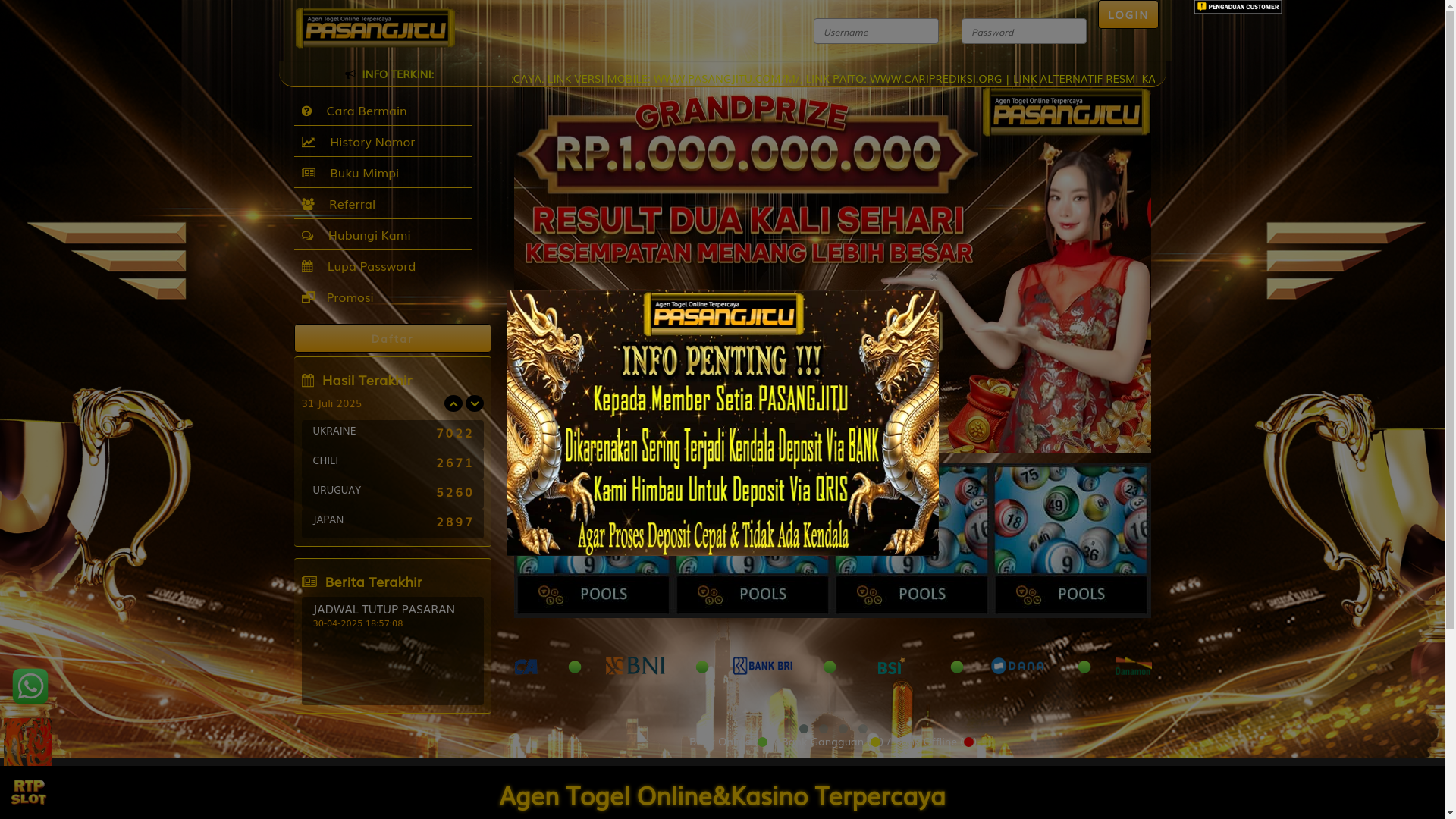 website screenshot of https://pasangjitu-hot.com/