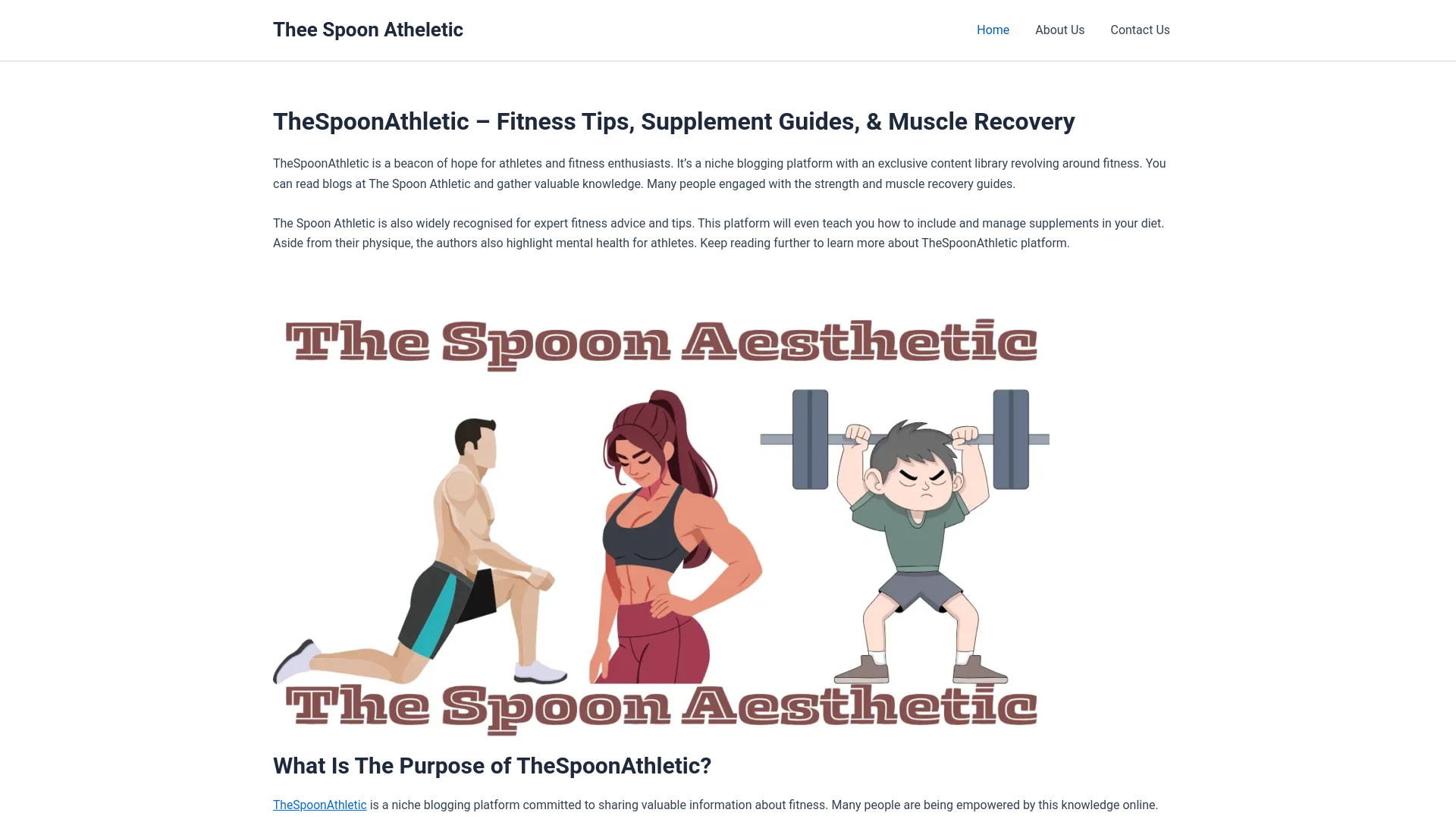 website screenshot of https://thespoonathletic.co.uk